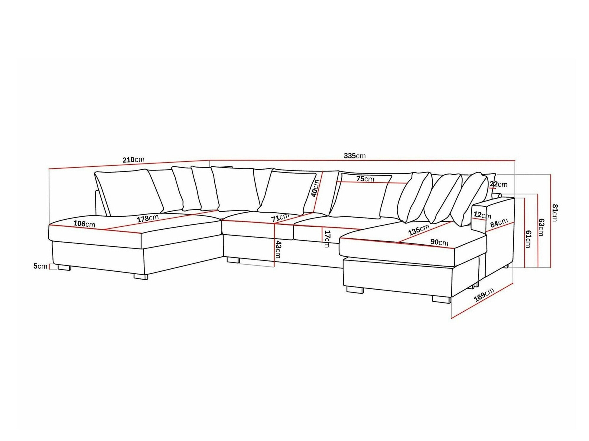 Hjørnesofa Tivsoe 106 (Storm 02)
