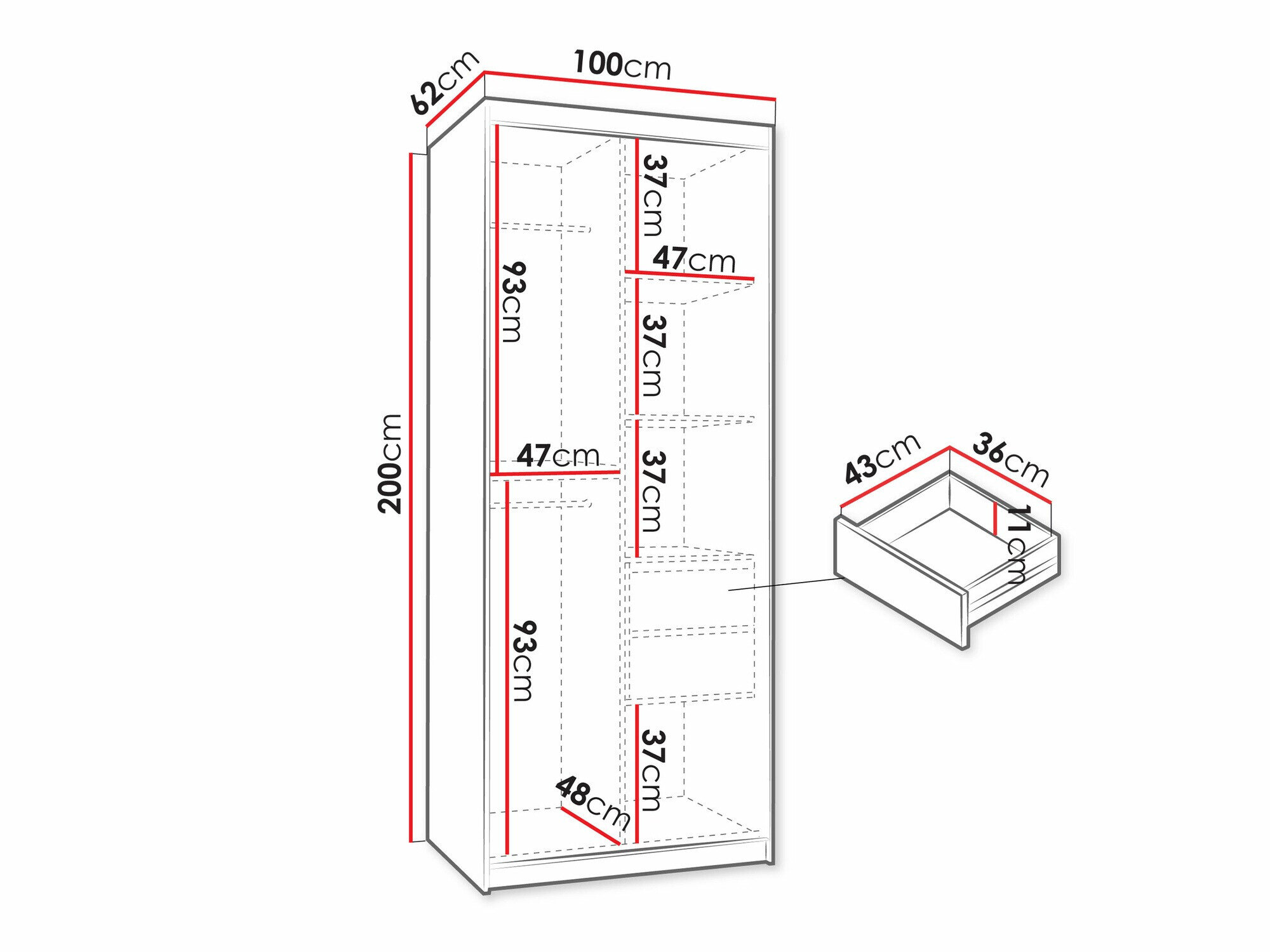 Garderobeskab Hartford 498 (Artisan eg)
