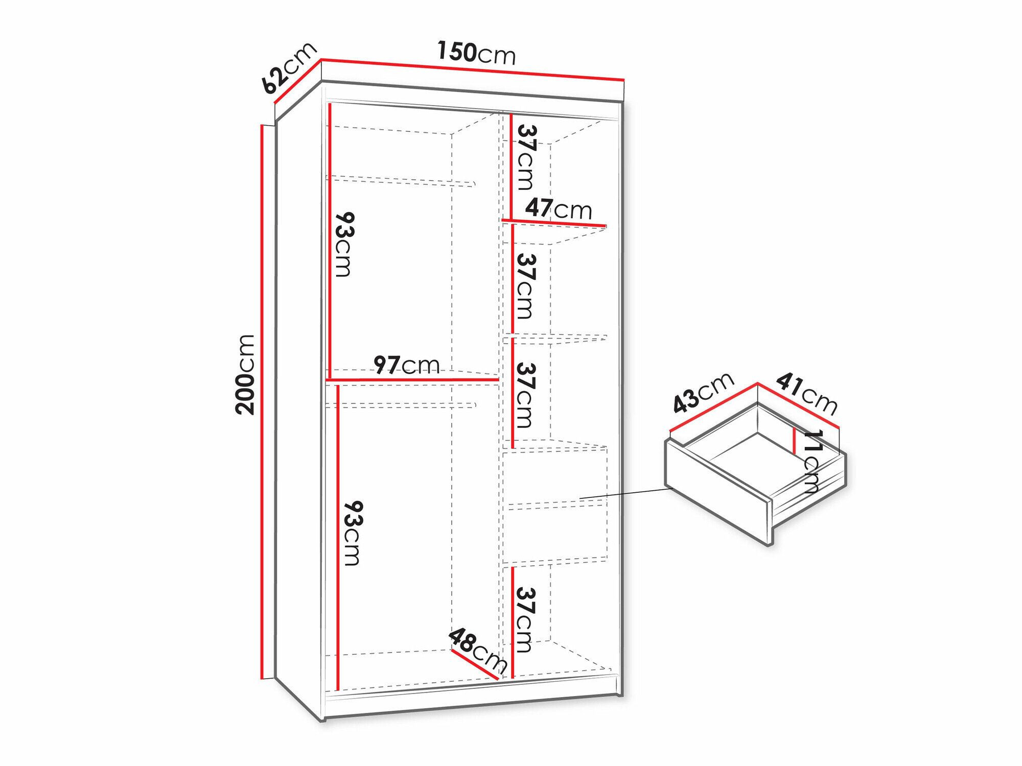 Garderobeskab Hartford 502 (Artisan eg)