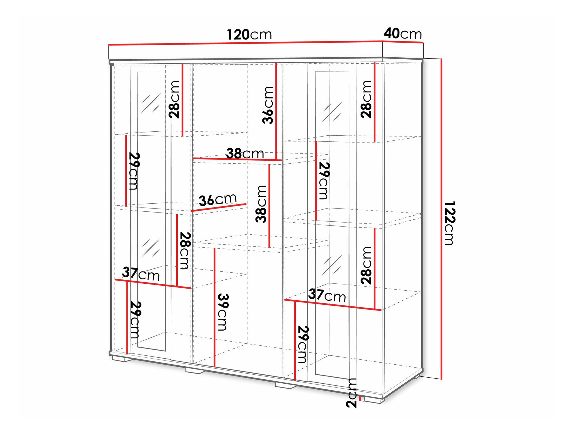Skænk Torcame 100 (Wotan eg + Glansfuld hvid)