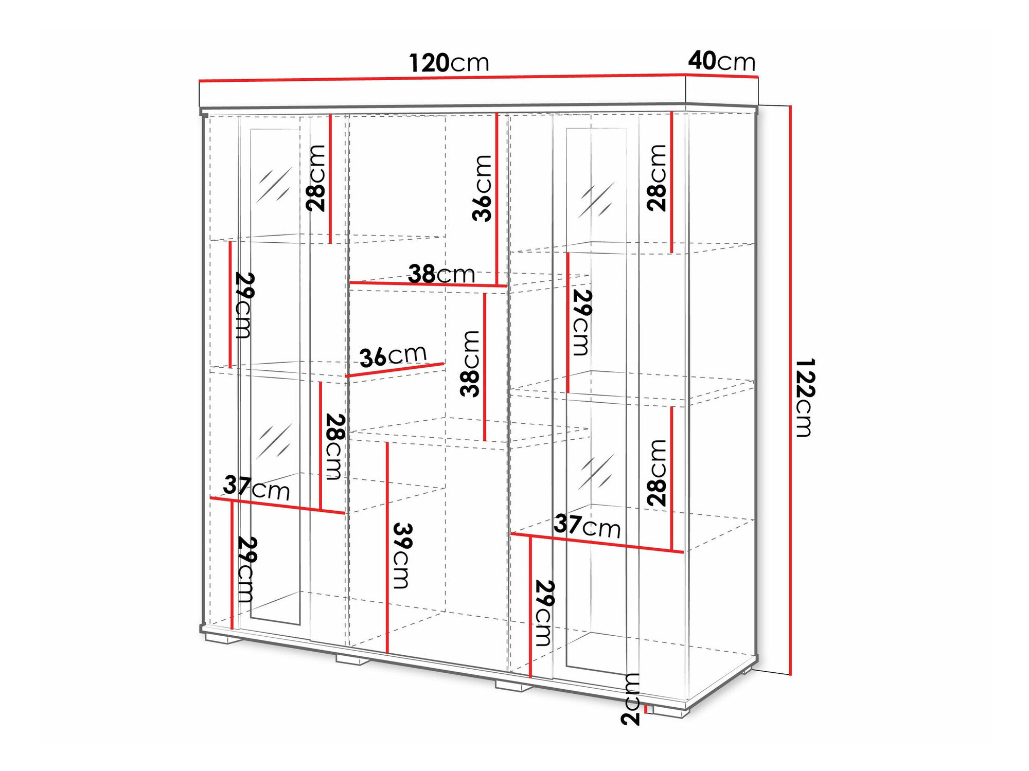 Skænk Torcame 100 (Wotan eg + Glansfuld hvid)
