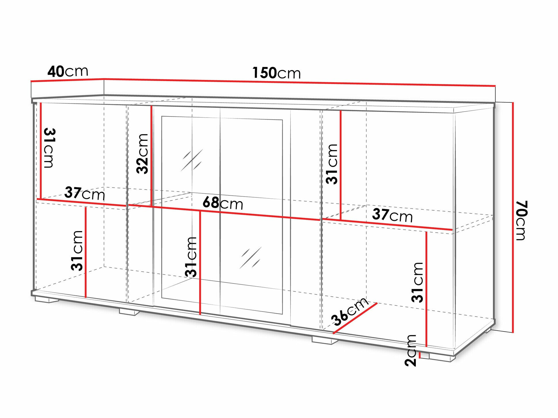 Skænk Torcame 102 (Sort)