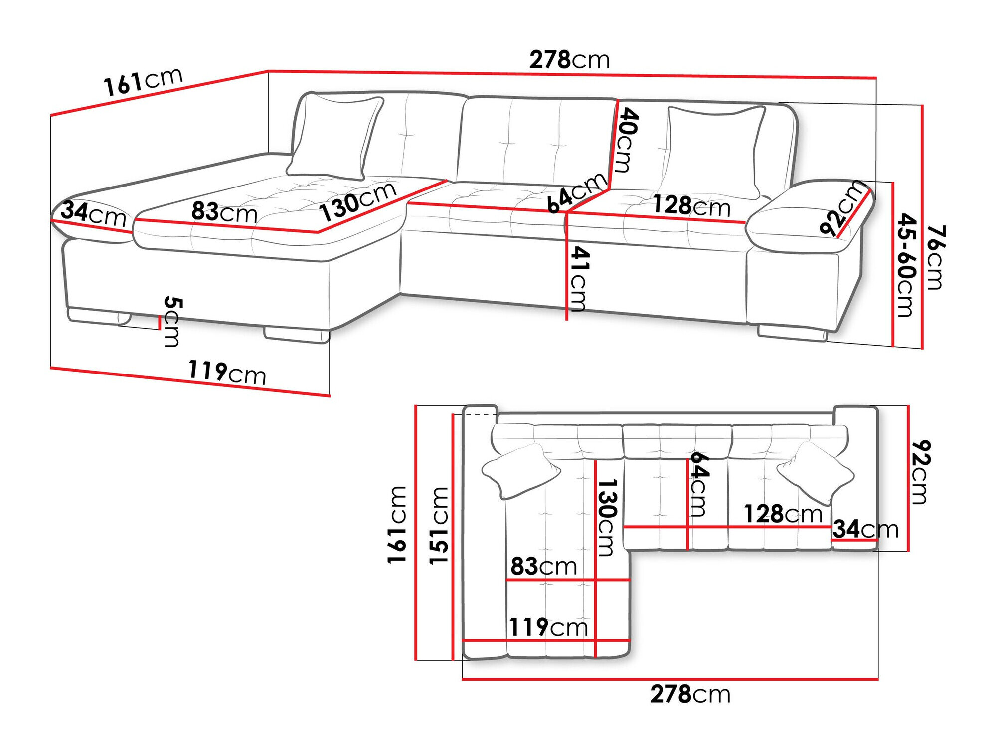 Hjørnesofa Comfivo 219 (Soft 011 + Lux 05 + Lux 06)
