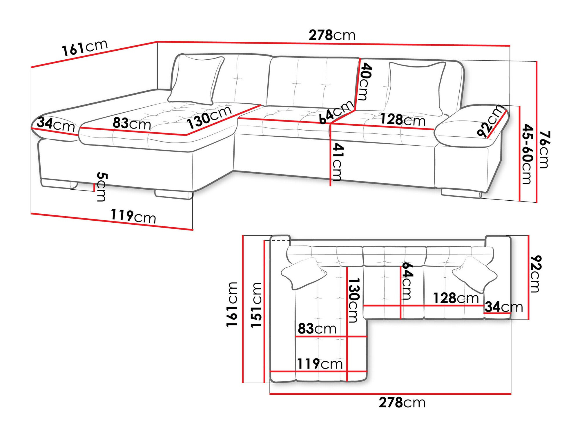 Hjørnesofa Comfivo 219 (Soft 011 + Lux 05 + Lux 06)