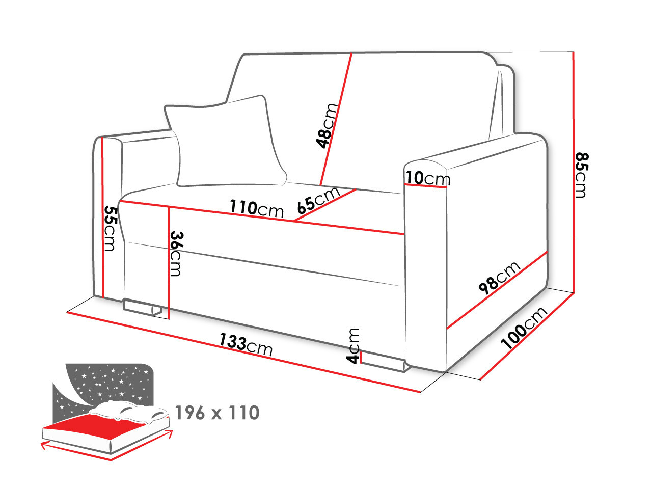 Sovesofa Solrin II (Tilia 17)