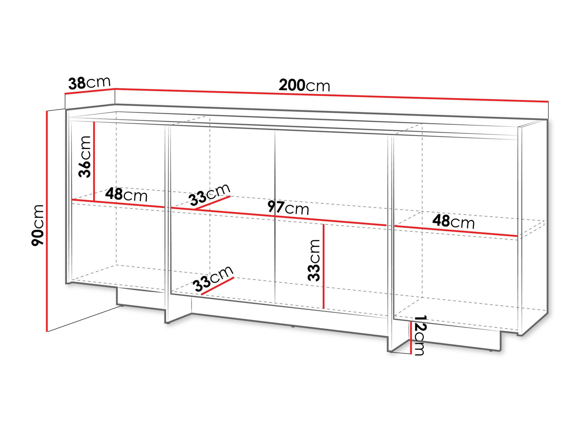 Skænk Parma 104 (Egetræ)