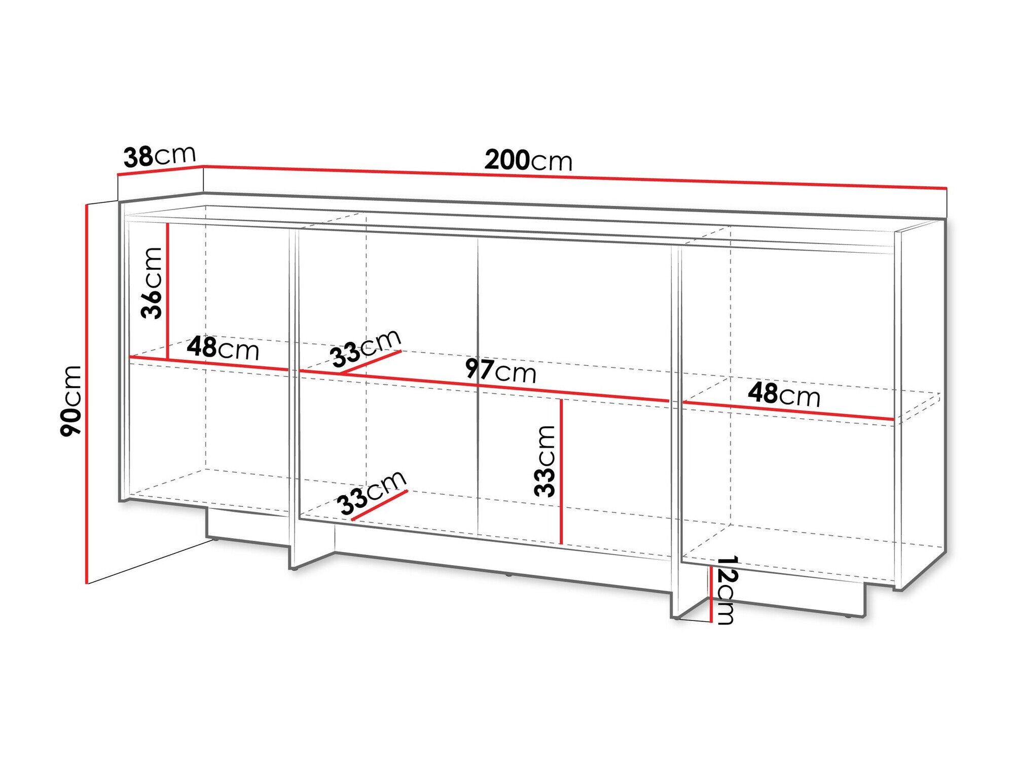 Skænk Parma 104 (Mørk eg)