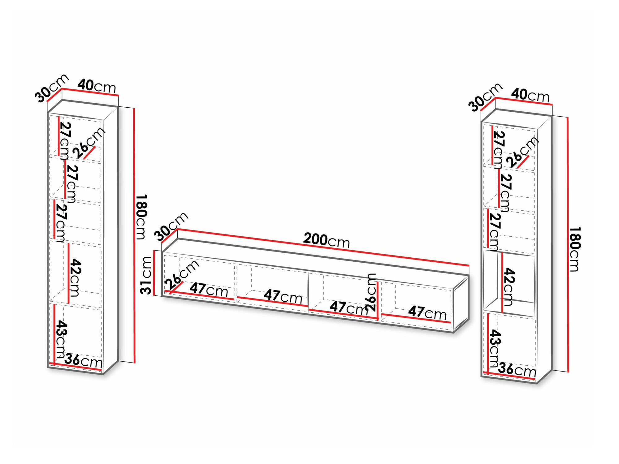 Stuemøbelsæt Calveru 105 (Sort)