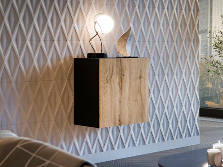 Vægskab Calveru 103 (Sort + Wotan eg)