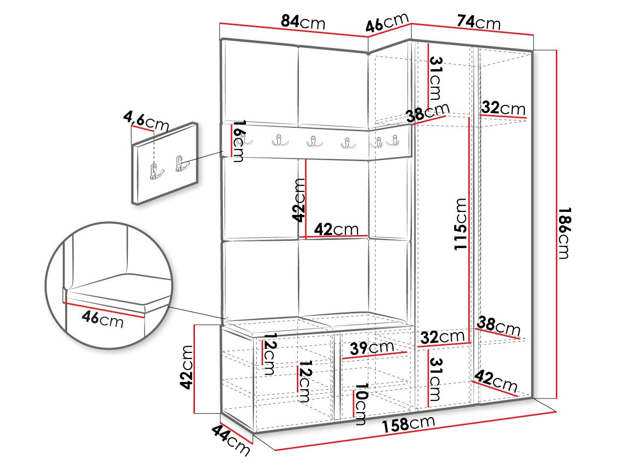 Entrésæt Hartford 278 (Øko læder blødt 011)