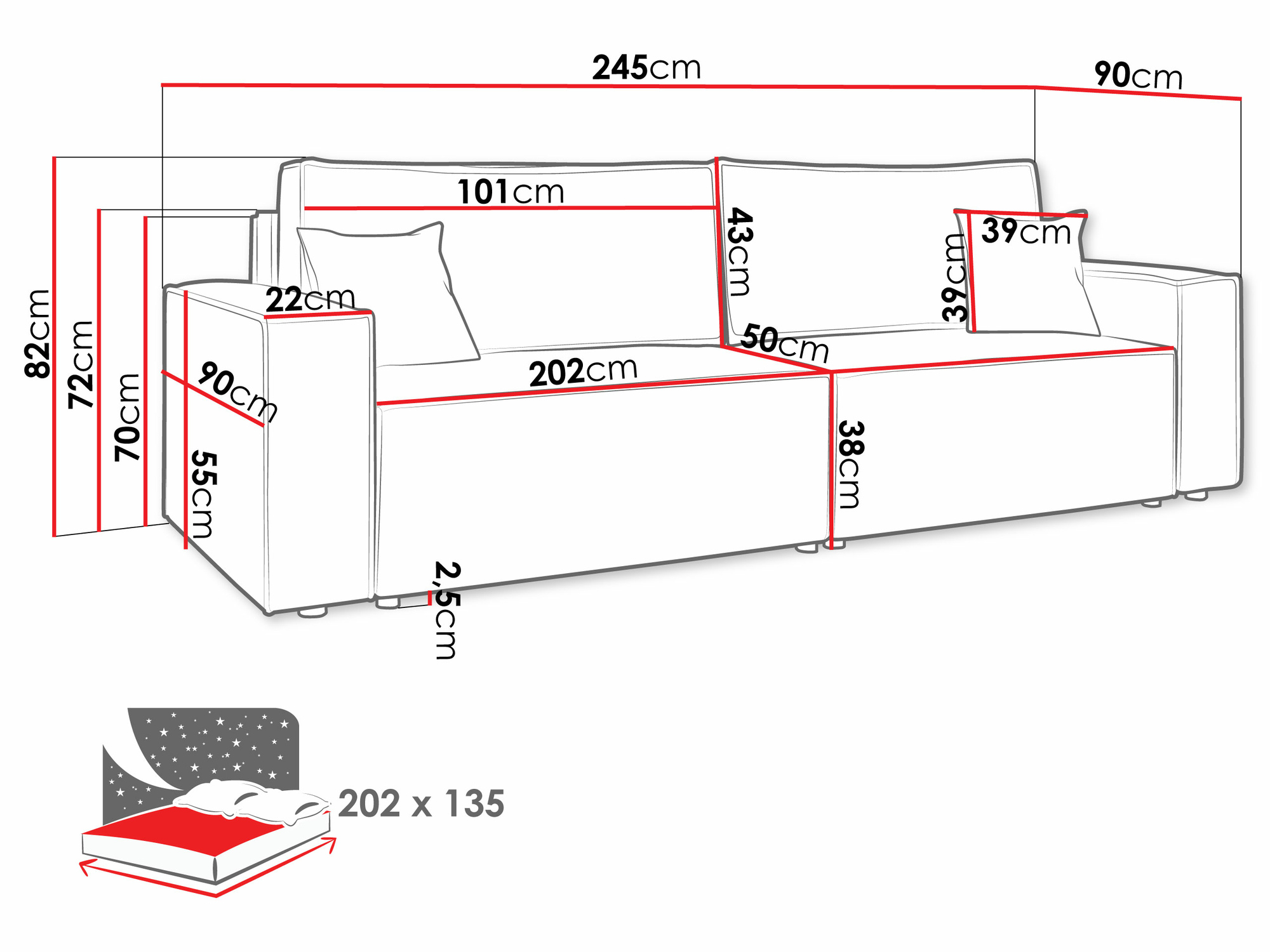 Sovesofa Vespes (Poso 02)