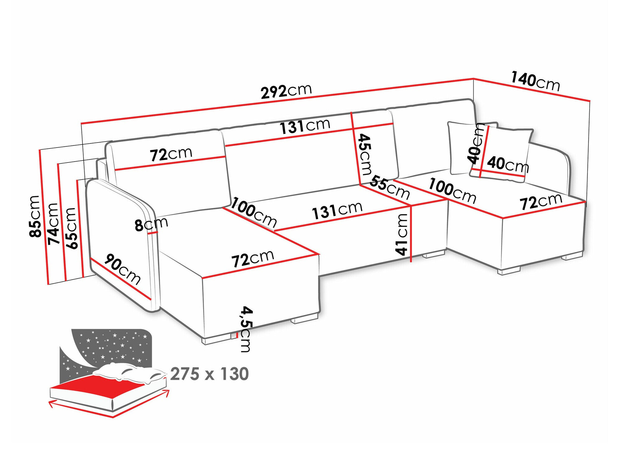 Hjørnesofa Columbus 246 (Velo 623)