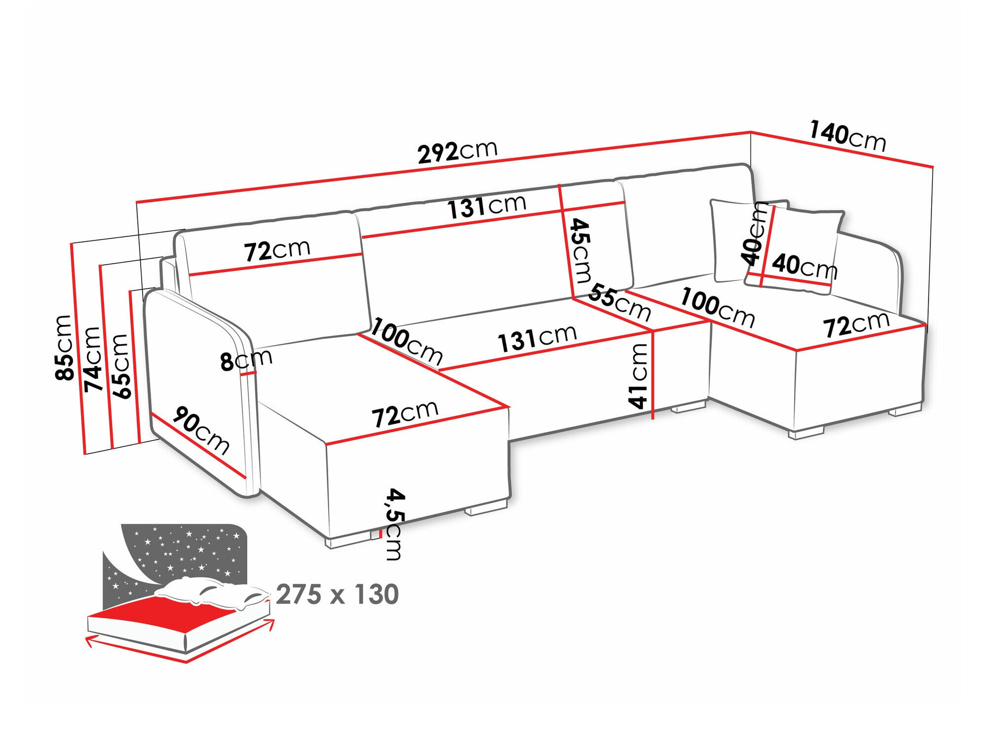 Hjørnesofa Columbus 246 (Velo 636)