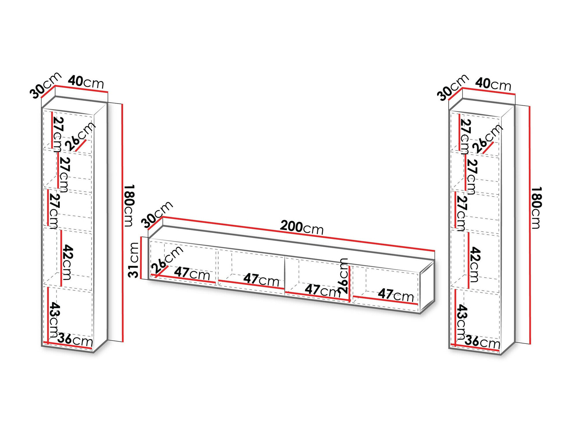 Stuemøbelsæt Calveru 106 (Sort)