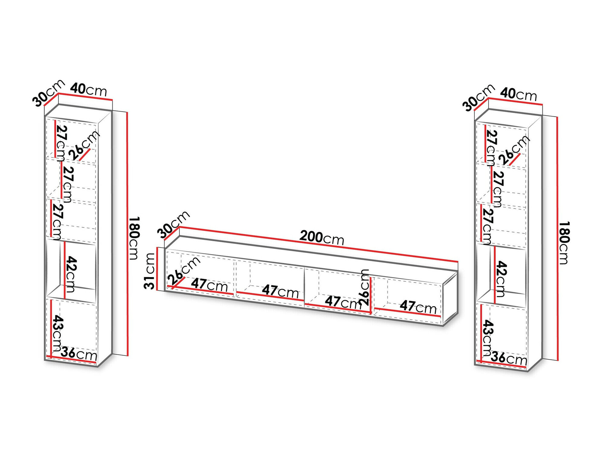 Stuemøbelsæt Calveru 107 (Sort)