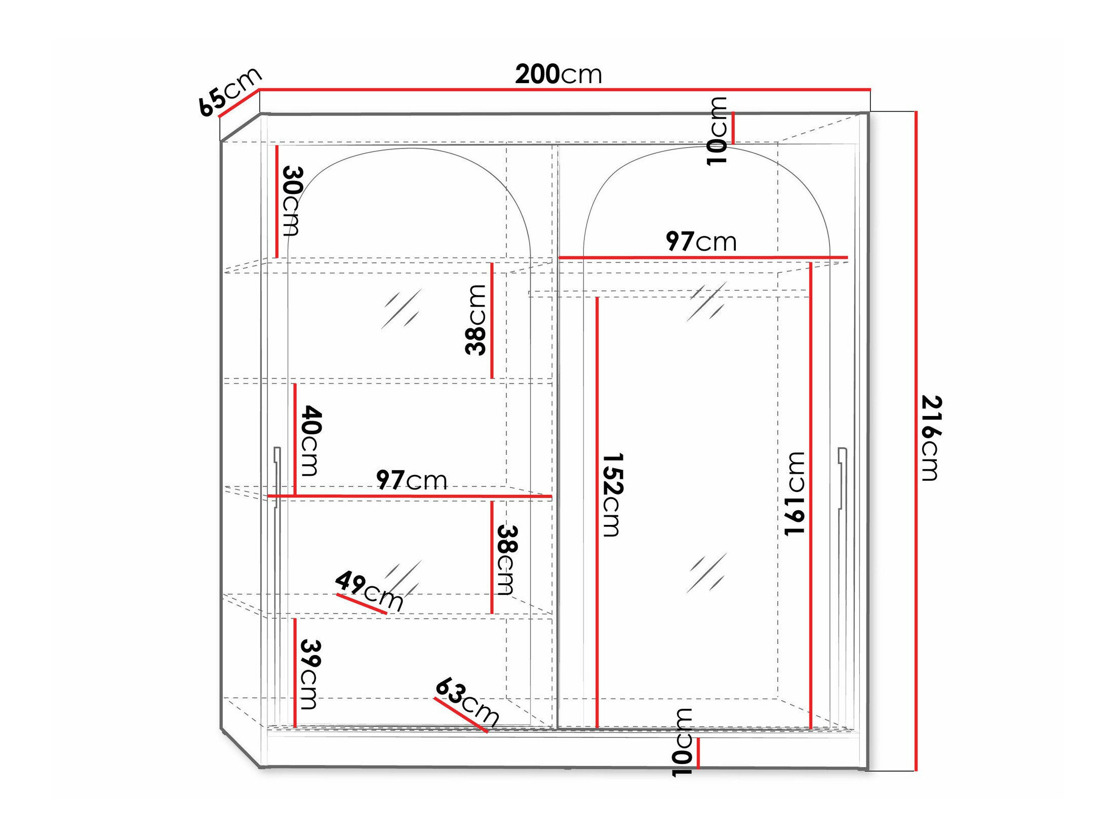 Garderobeskab Toledo 133 (Kashmir)