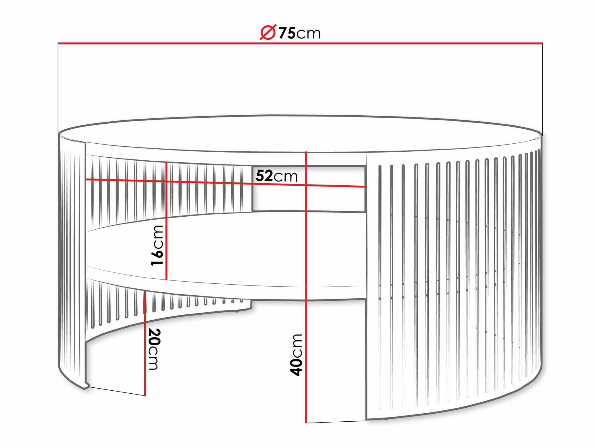 Sofabord Sordore 124 (Kashmir + Lyst træ)