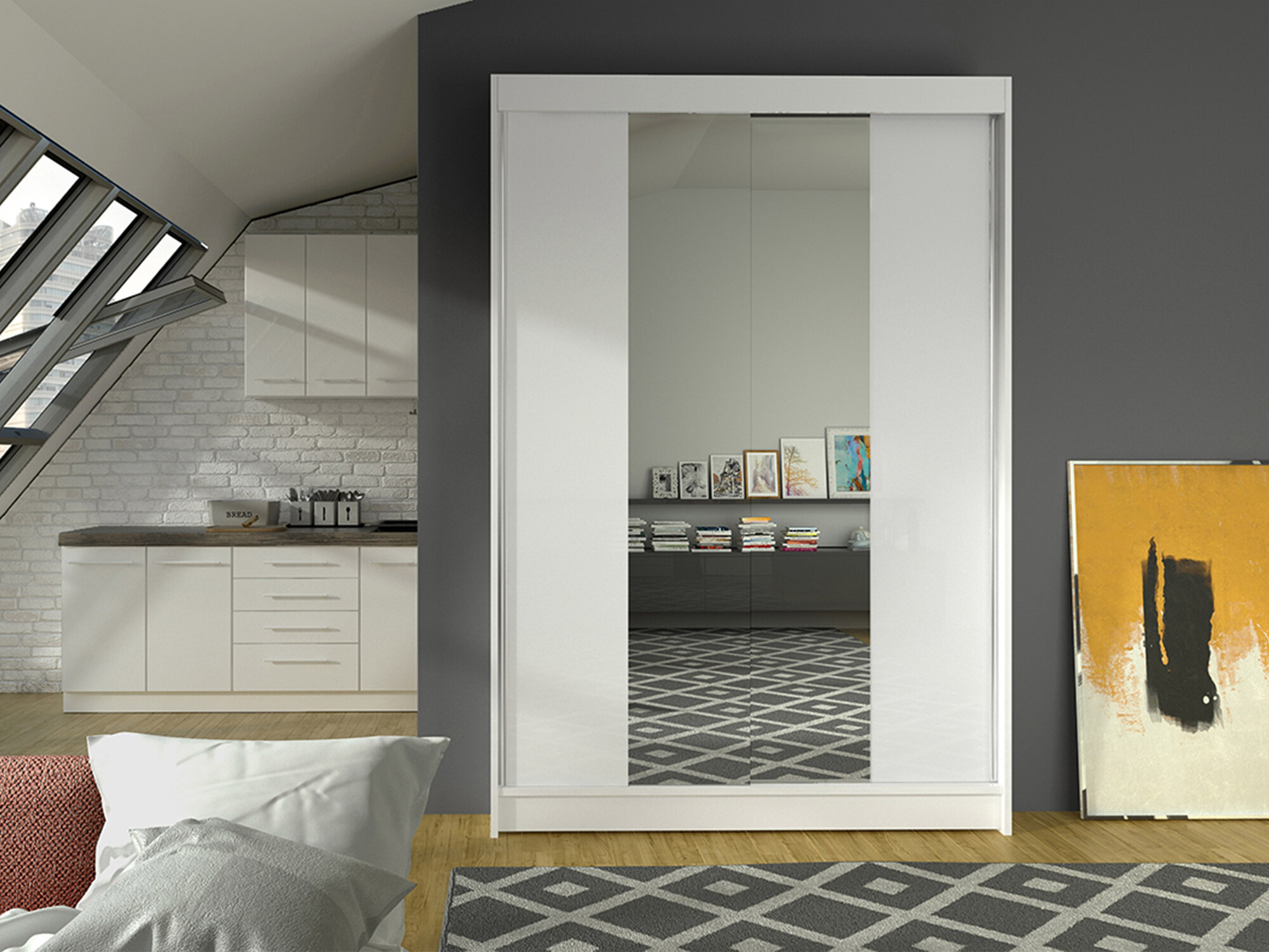 Garderobeskab Closico Salvor II (Hvid)