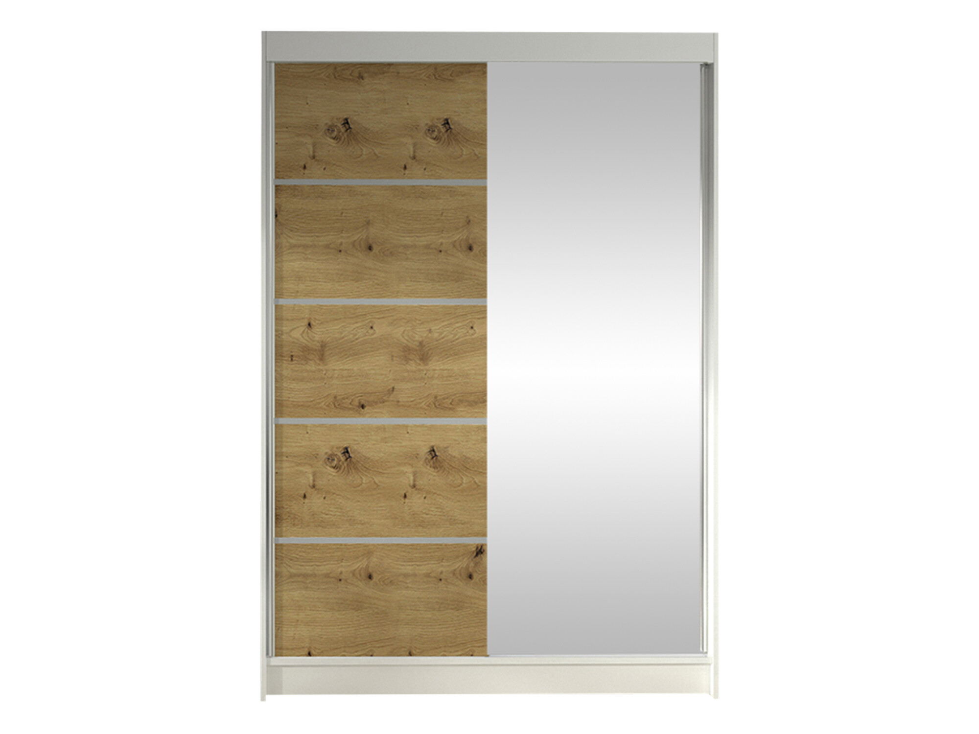 Garderobeskab Closico Salvor III (Hvid + Artisan eg)