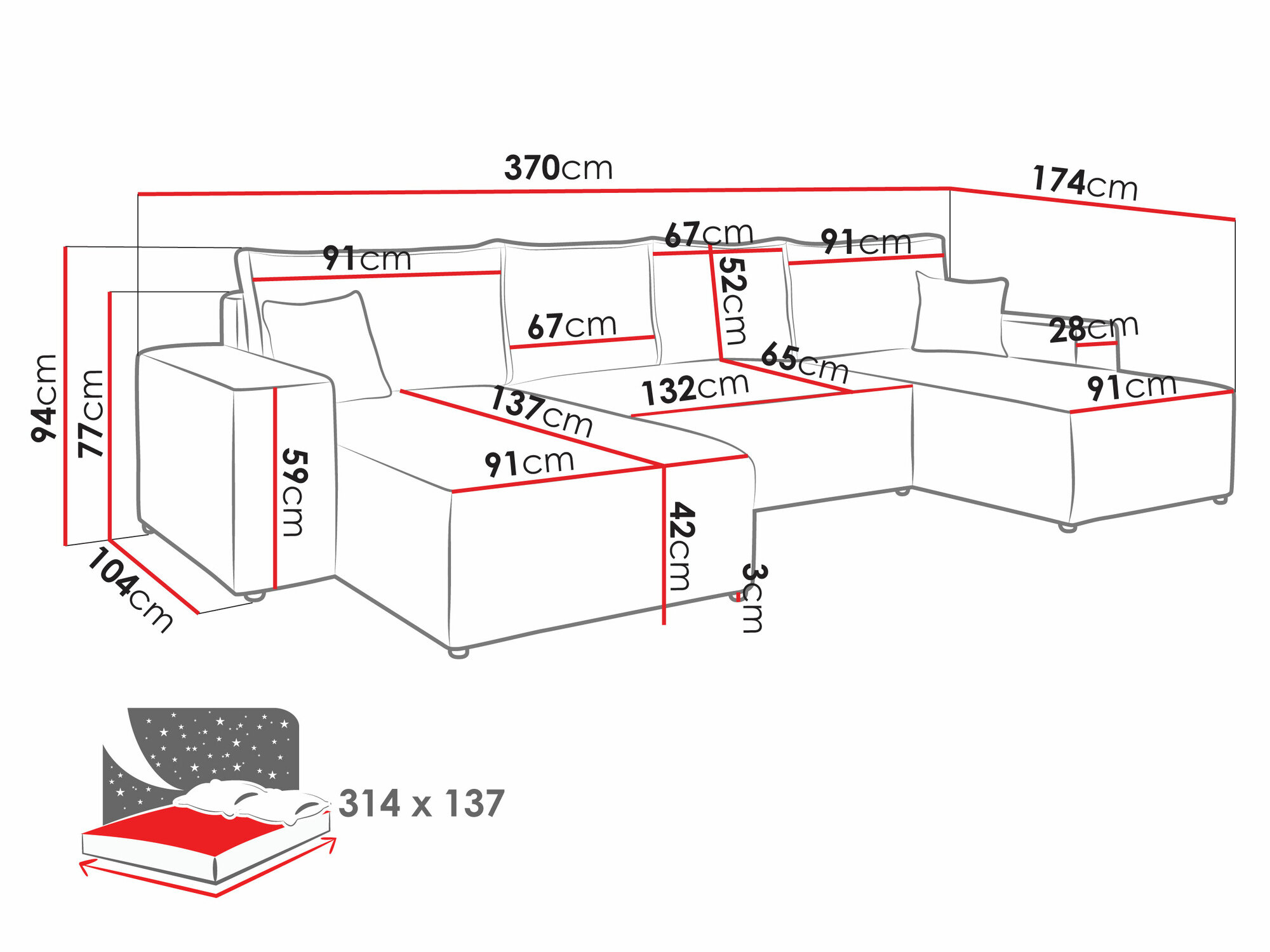 Hjørnesofa Clovis 109 (Manila 18)