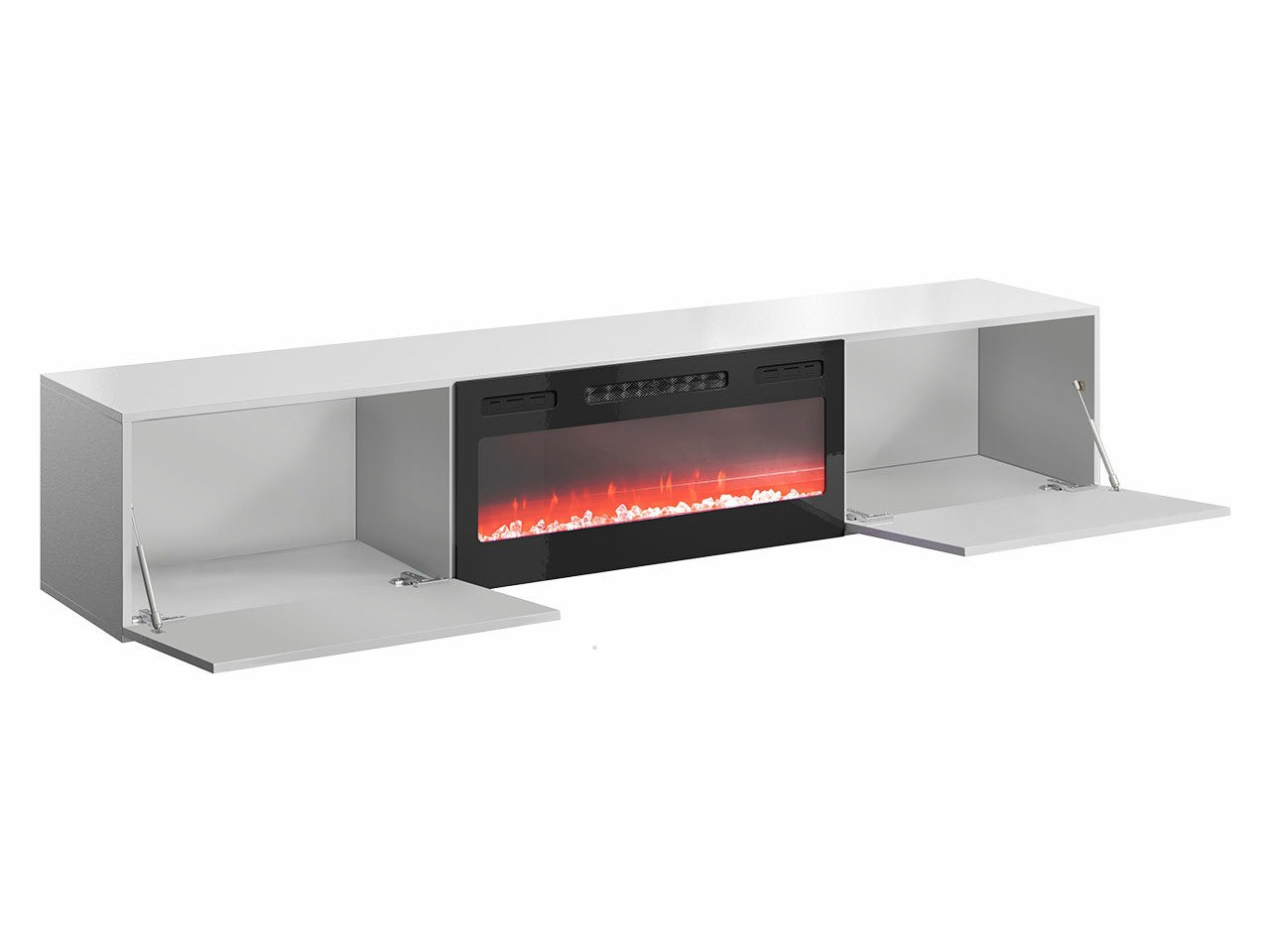 TV-bord Imago I (Hvid + Glansfuld hvid)