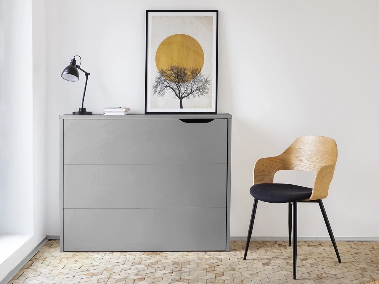 Hjørneskrivebord Concept Lenart (Grå)