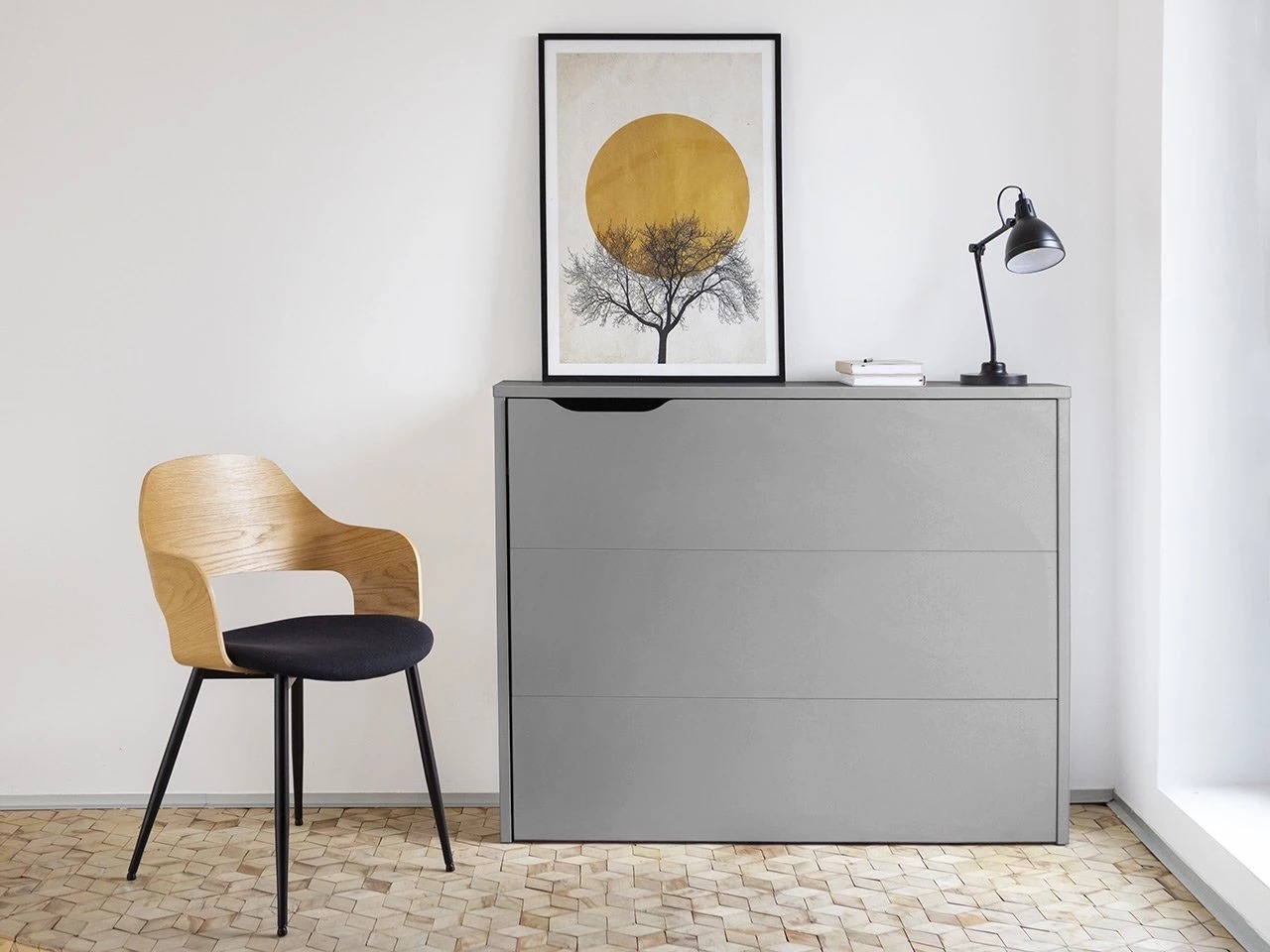 Hjørneskrivebord Concept Lenart (Grå)