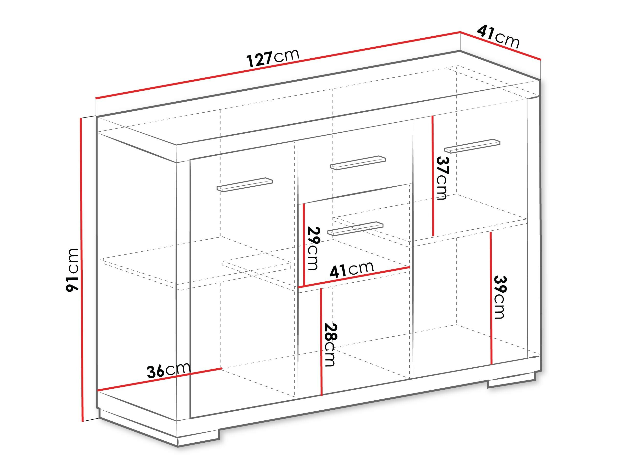 Kommode Fiomeri 103 (Mørk santana eg)