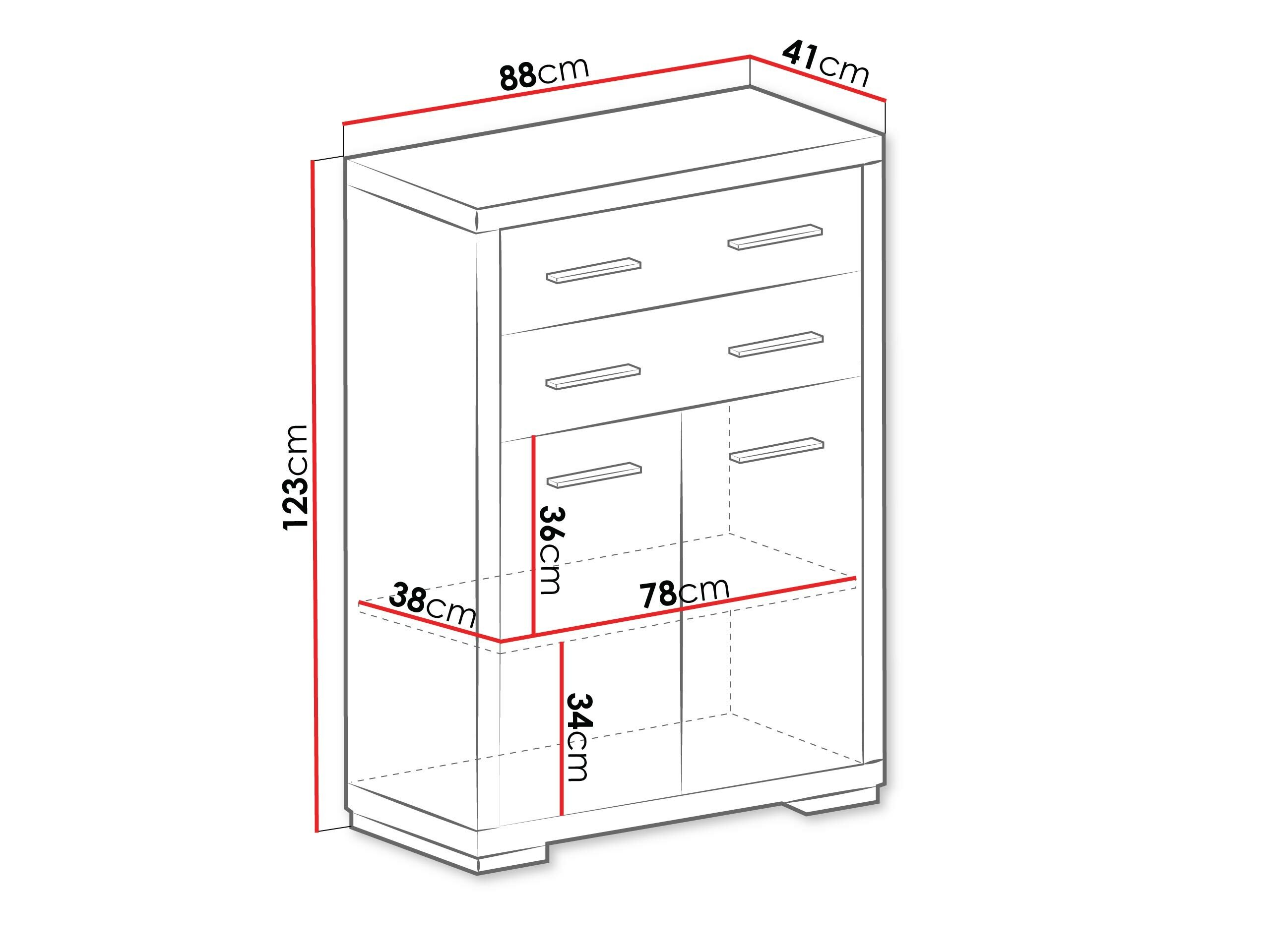 Kommode Fiomeri 104 (Mørk santana eg)