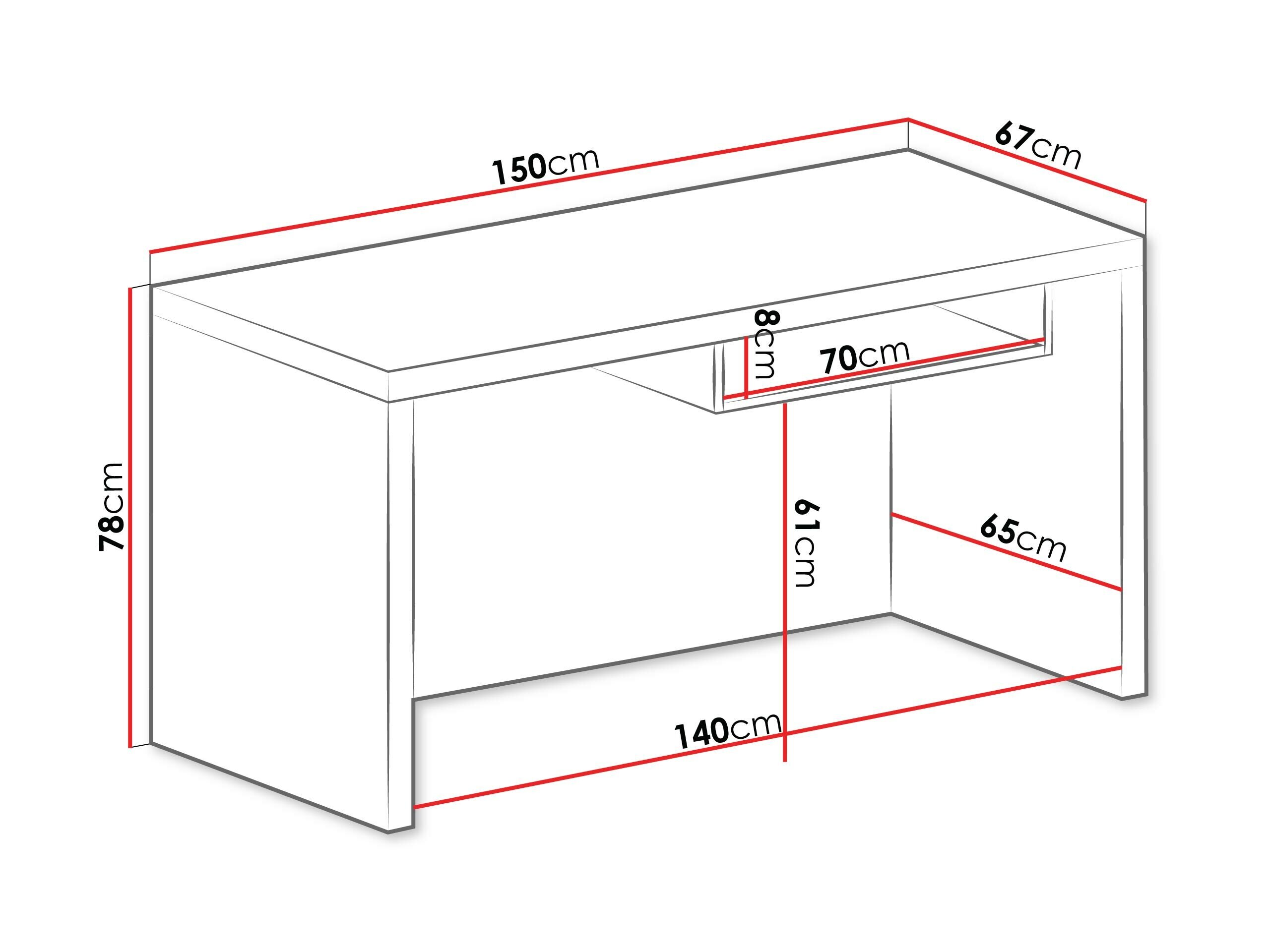Skrivebord Fiomeri 122 (Mørk santana eg)