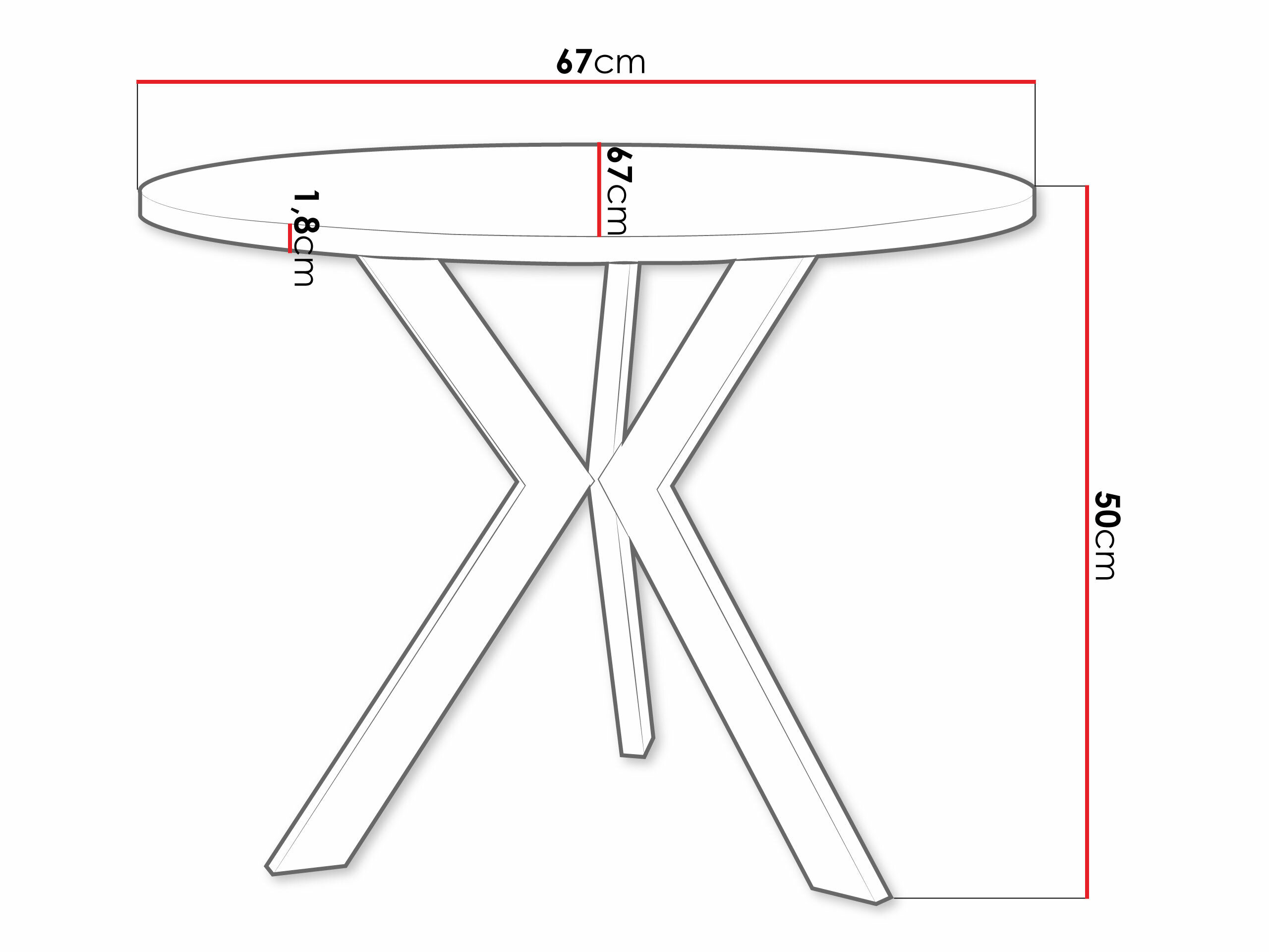 Sofabord Dearborn 106 (Gylden eg + Sort)