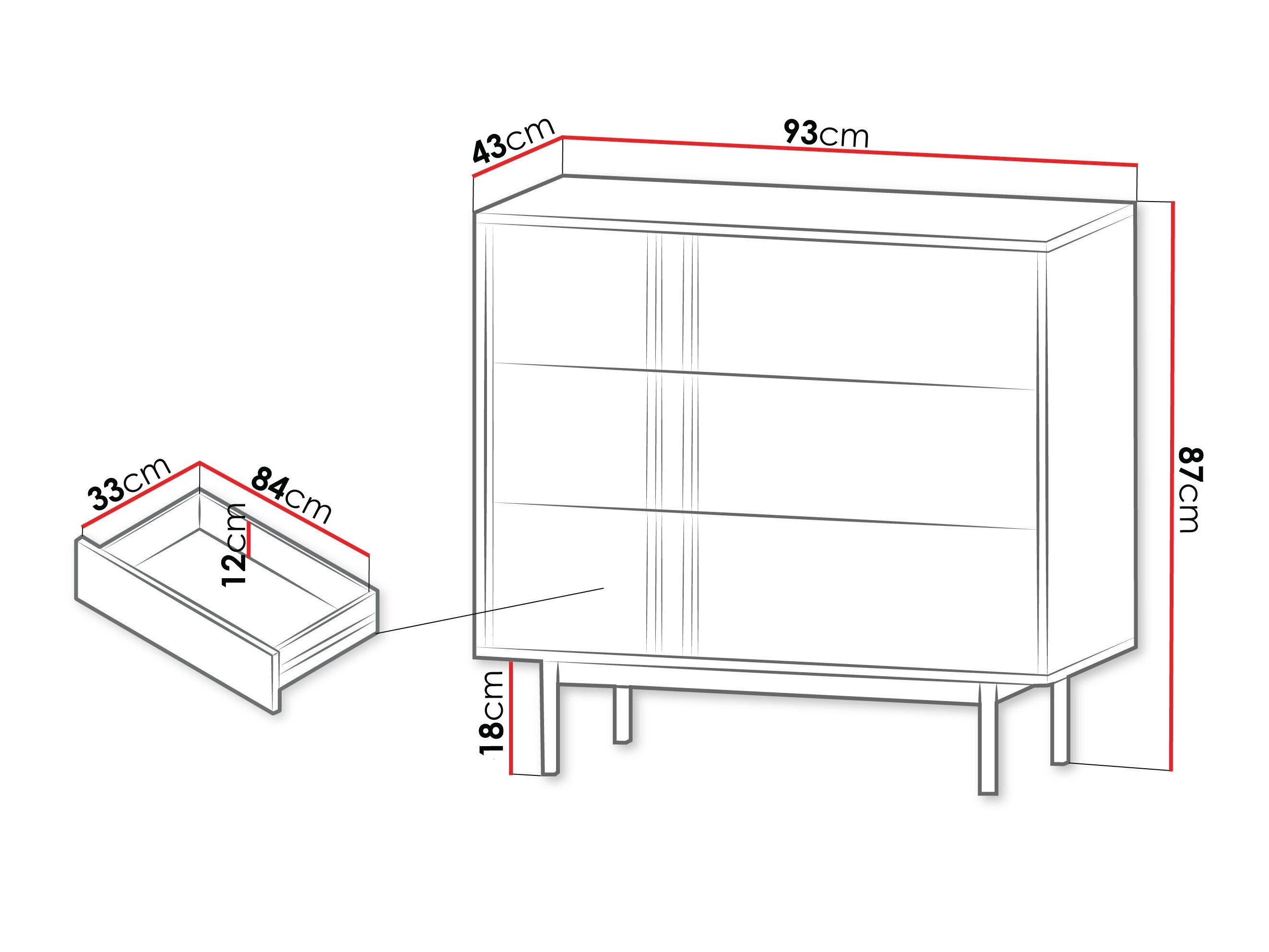 Kommode Levali 107 (Egetræ)