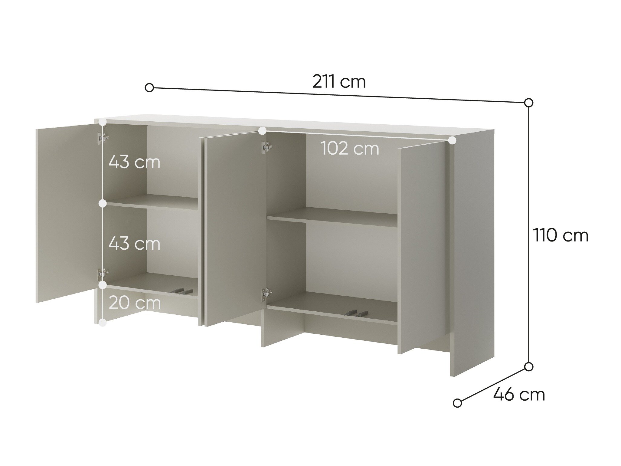 Skænk Concept Pro Lenart Levfere 120 (Kashmir)