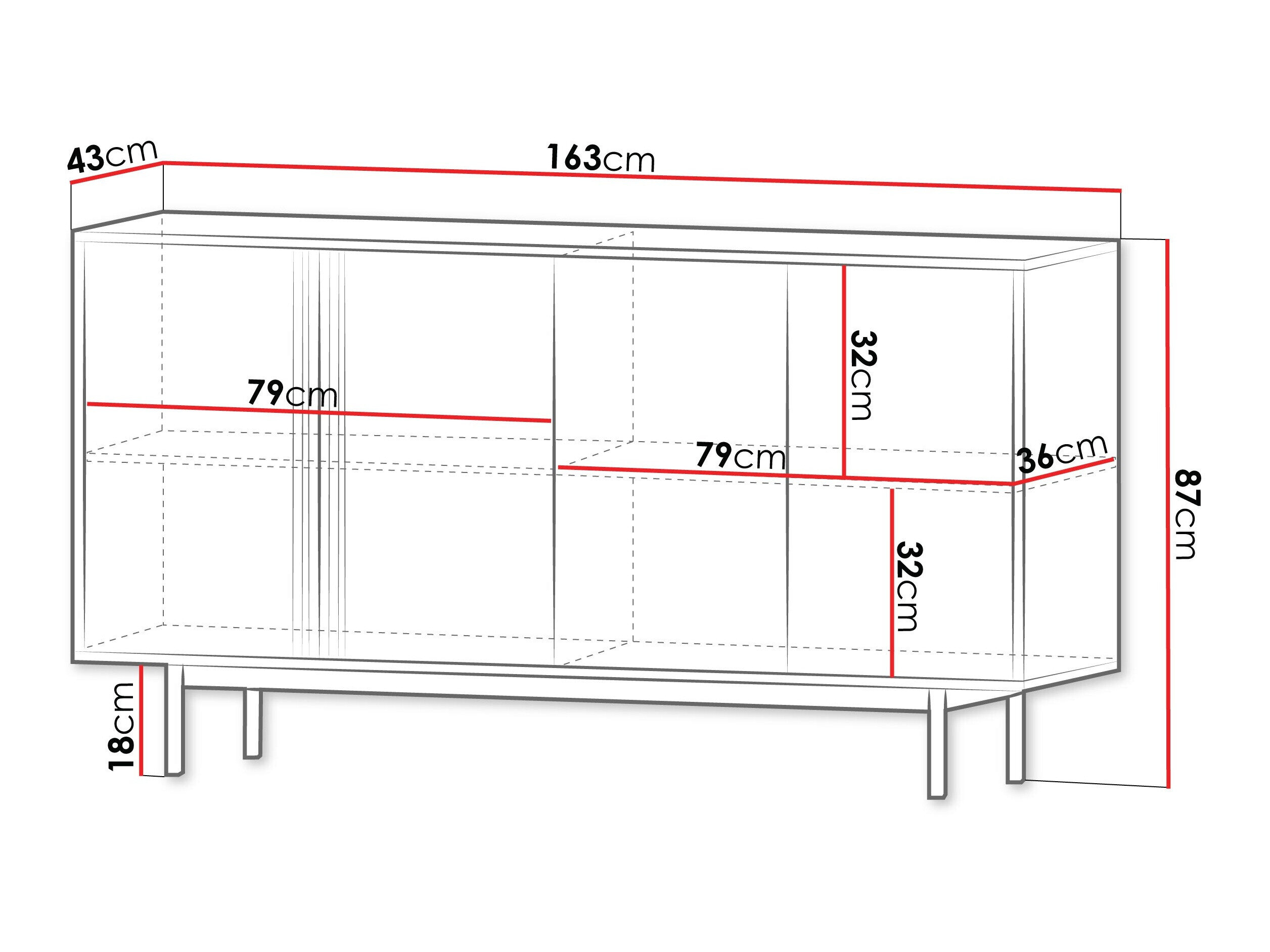 Skænk Levali 105 (Beige)