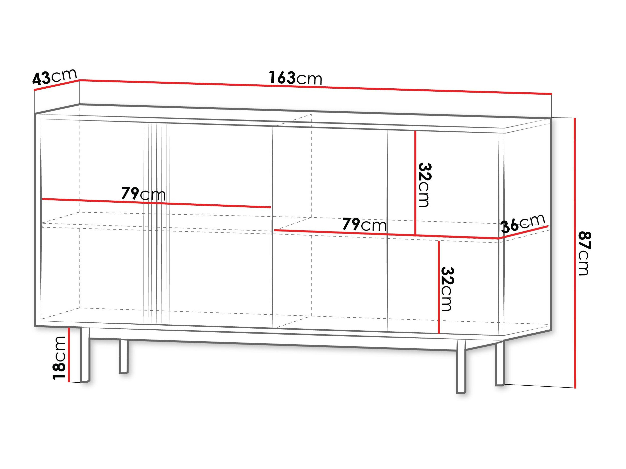 Skænk Levali 105 (Egetræ)