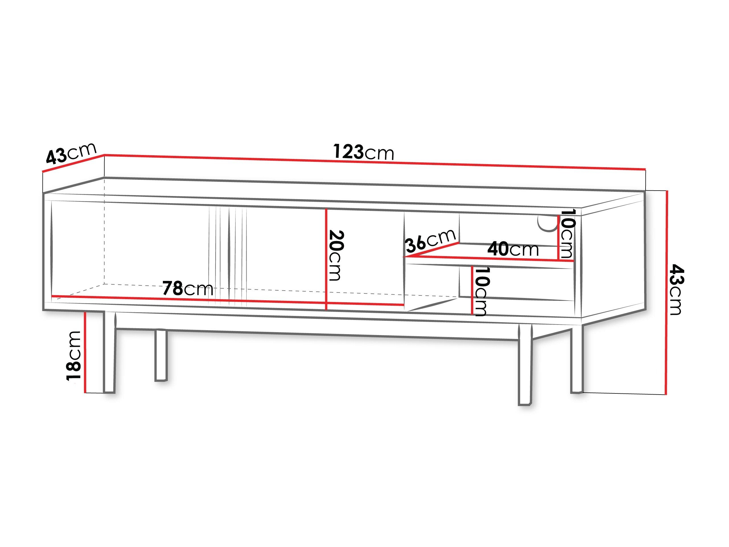 TV-bord Levali 109 (Egetræ)