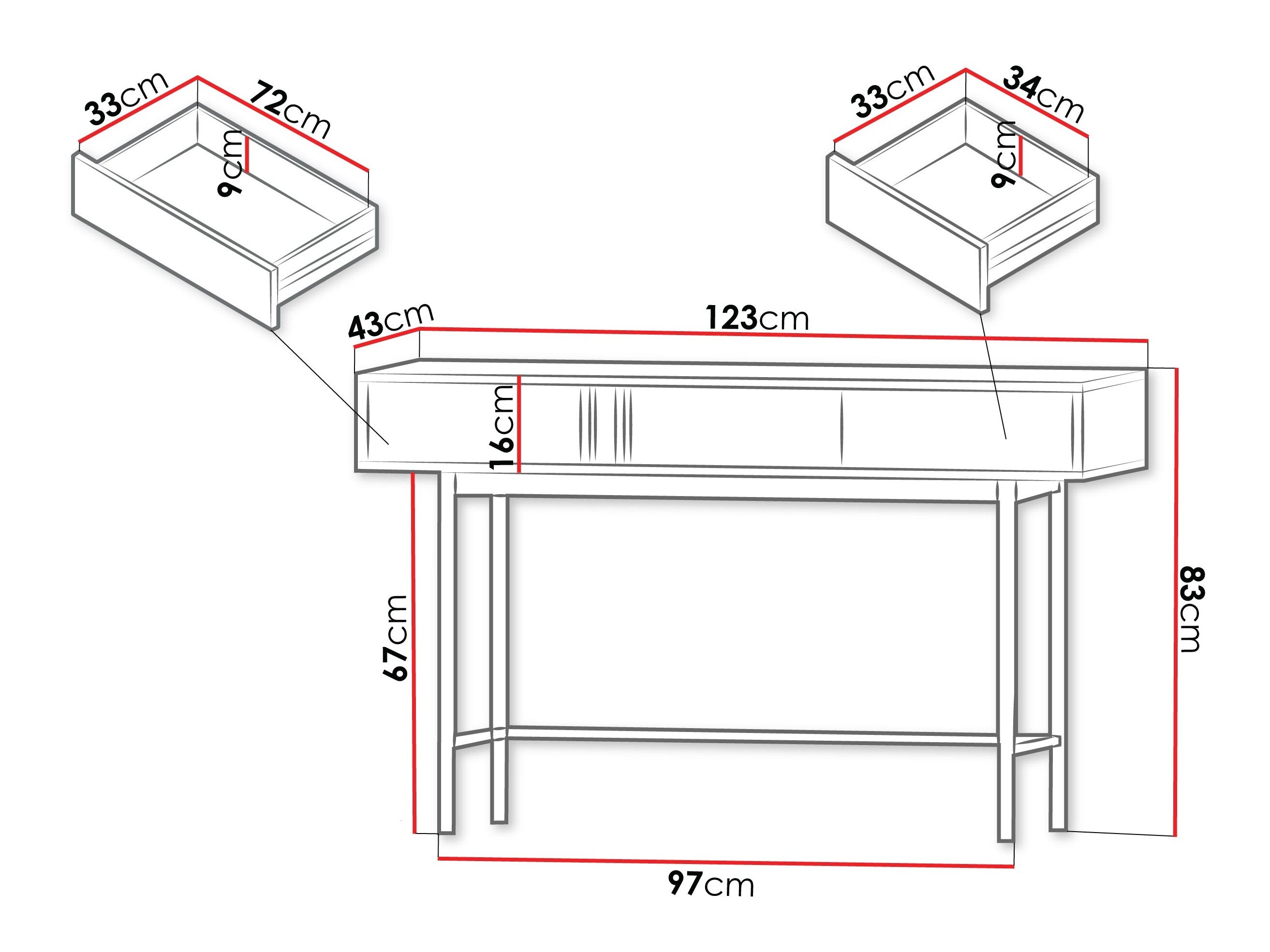 Konsolbord Levali 110 (Beige)