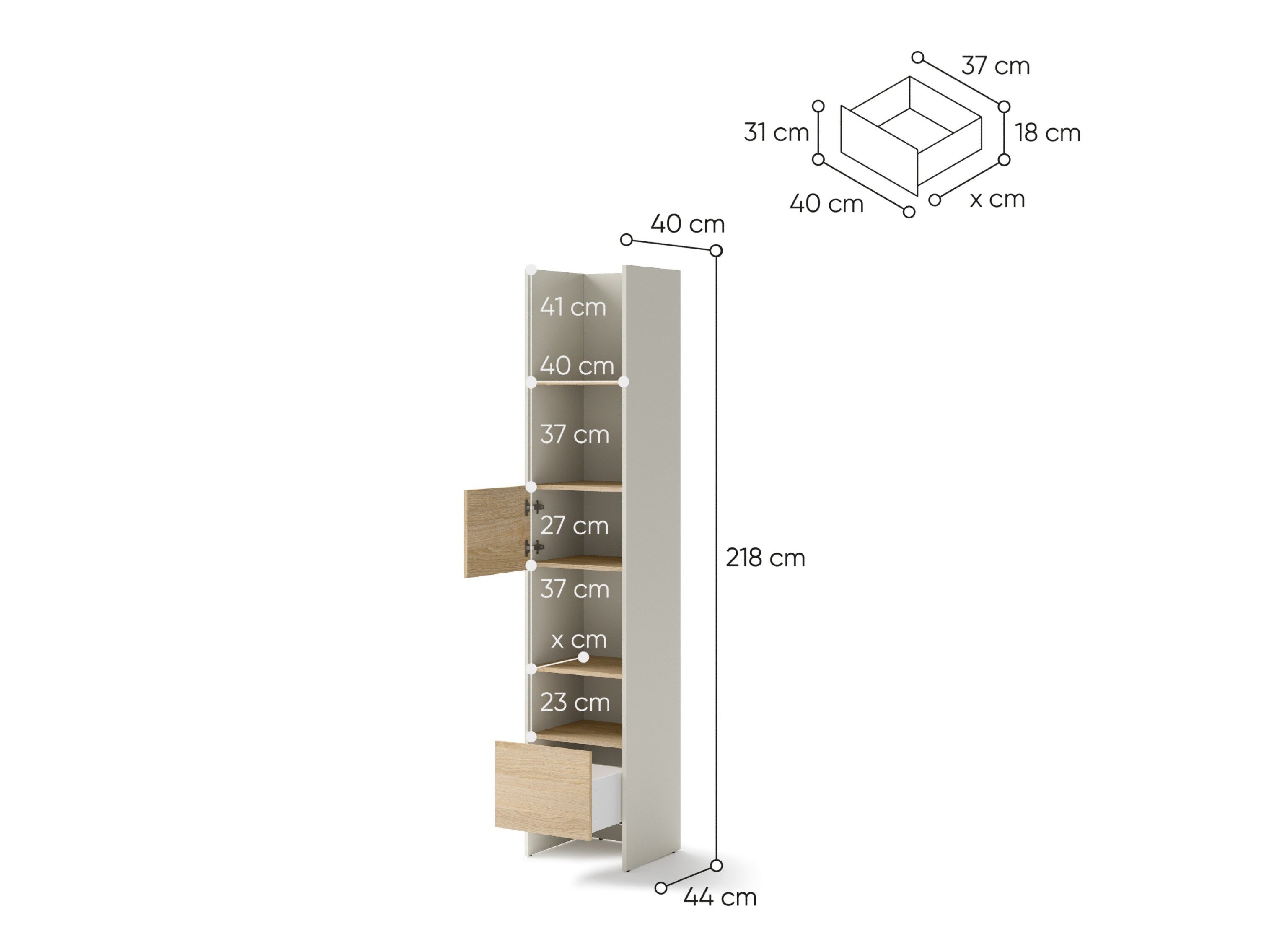 Reol Concept Pro Lenart Levfere 147 (Kashmir + Egetræ)