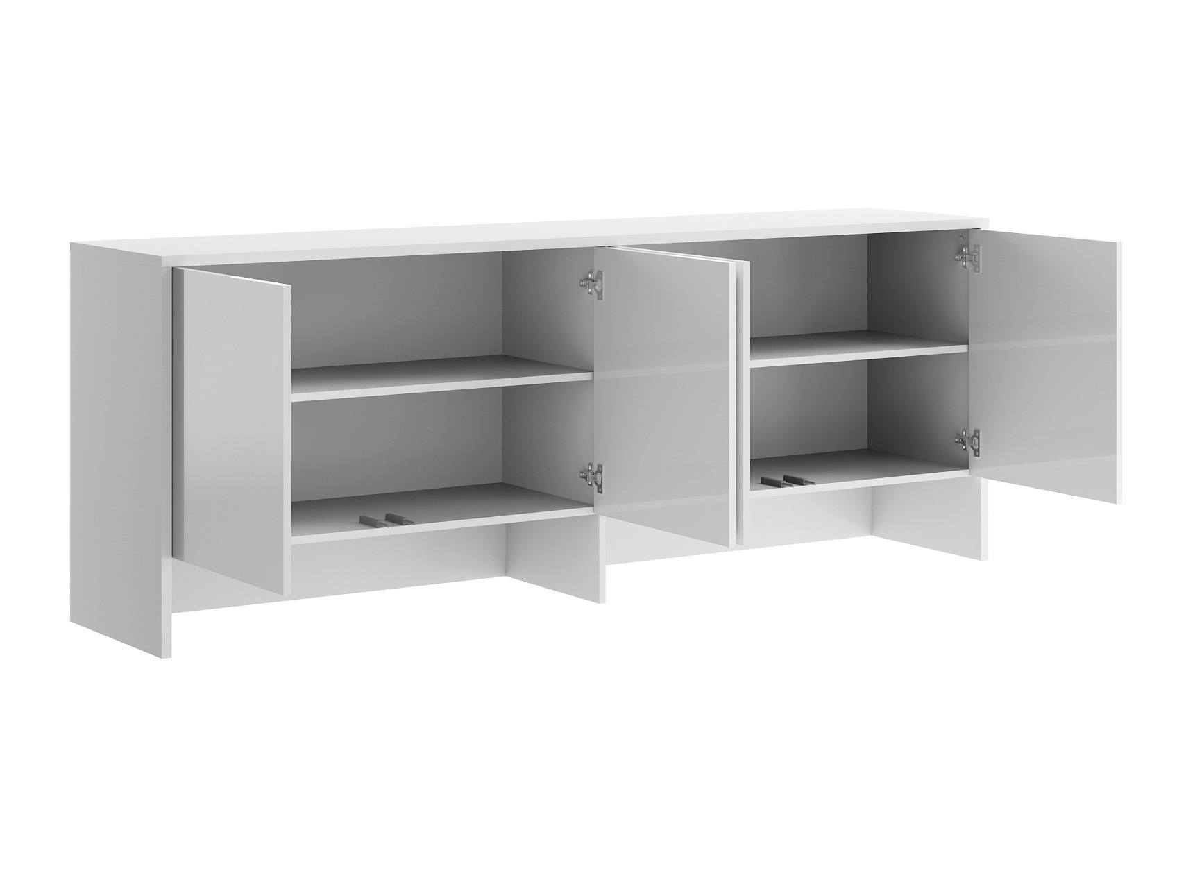 Skænk Concept Lenart IV (Hvid + Glansfuld hvid)