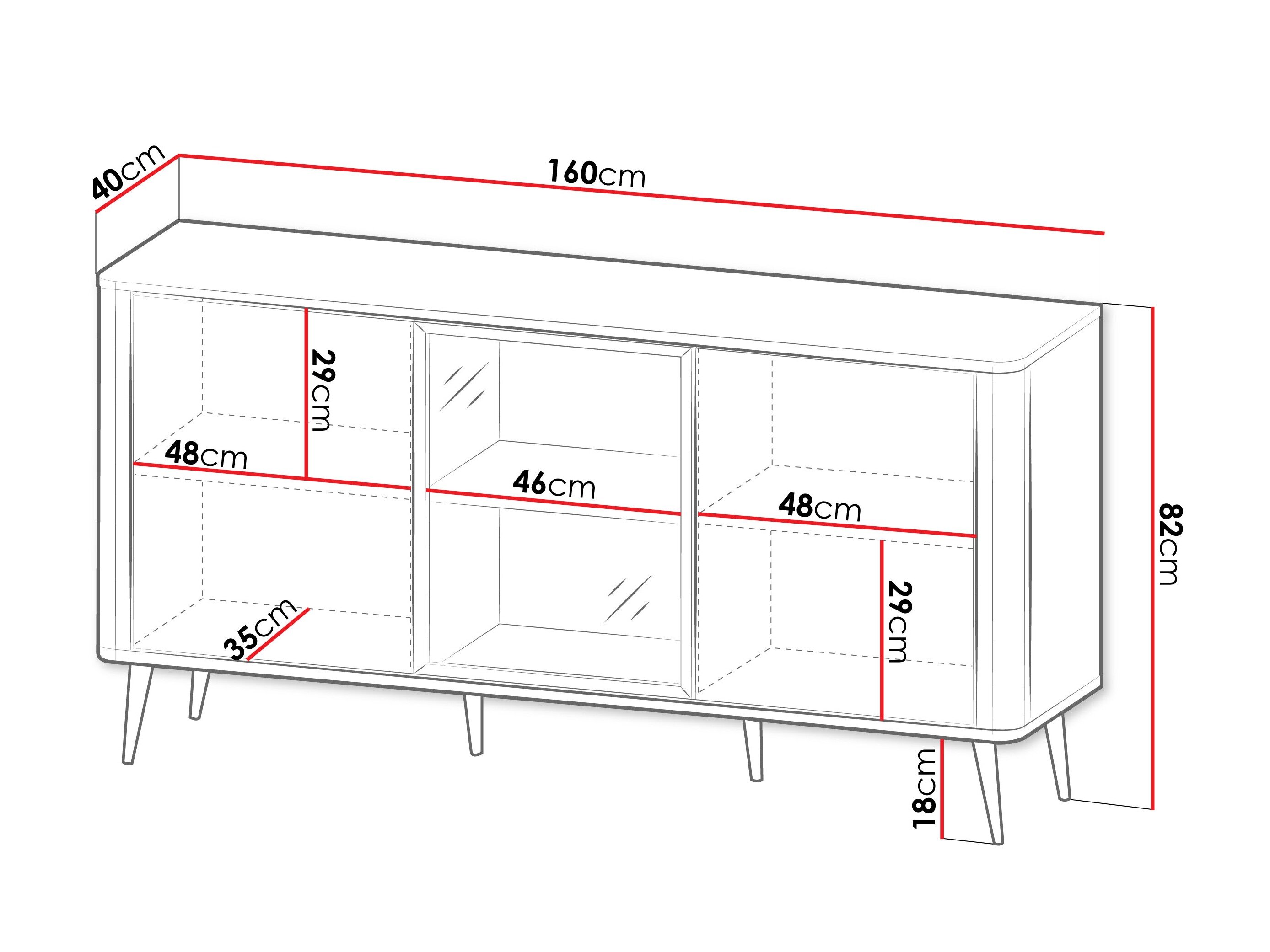 Skænk Lufela 105 (Kashmir + Grå marmor)