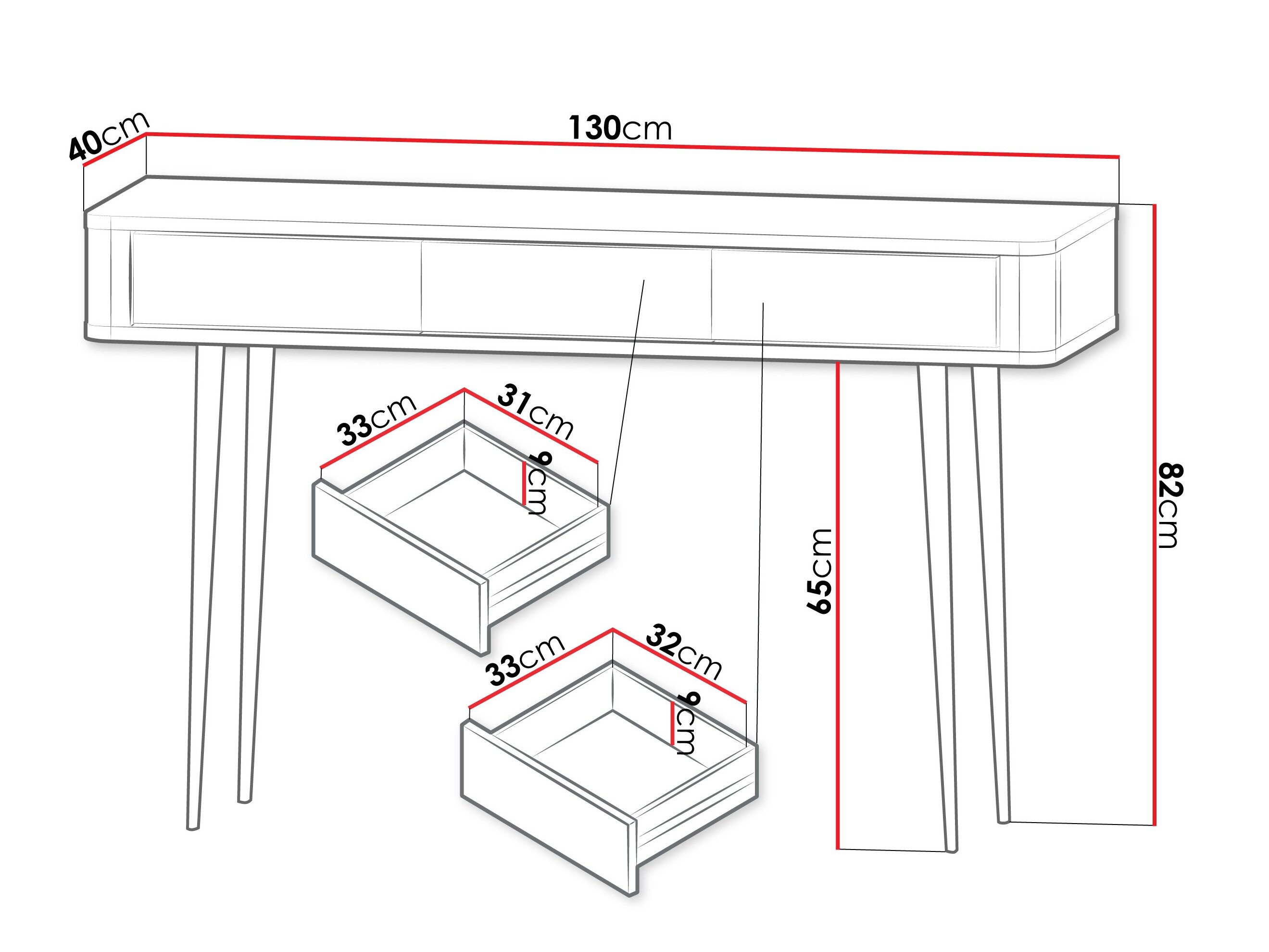 Skrivebord Lufela 114 (Kashmir + Grå marmor)