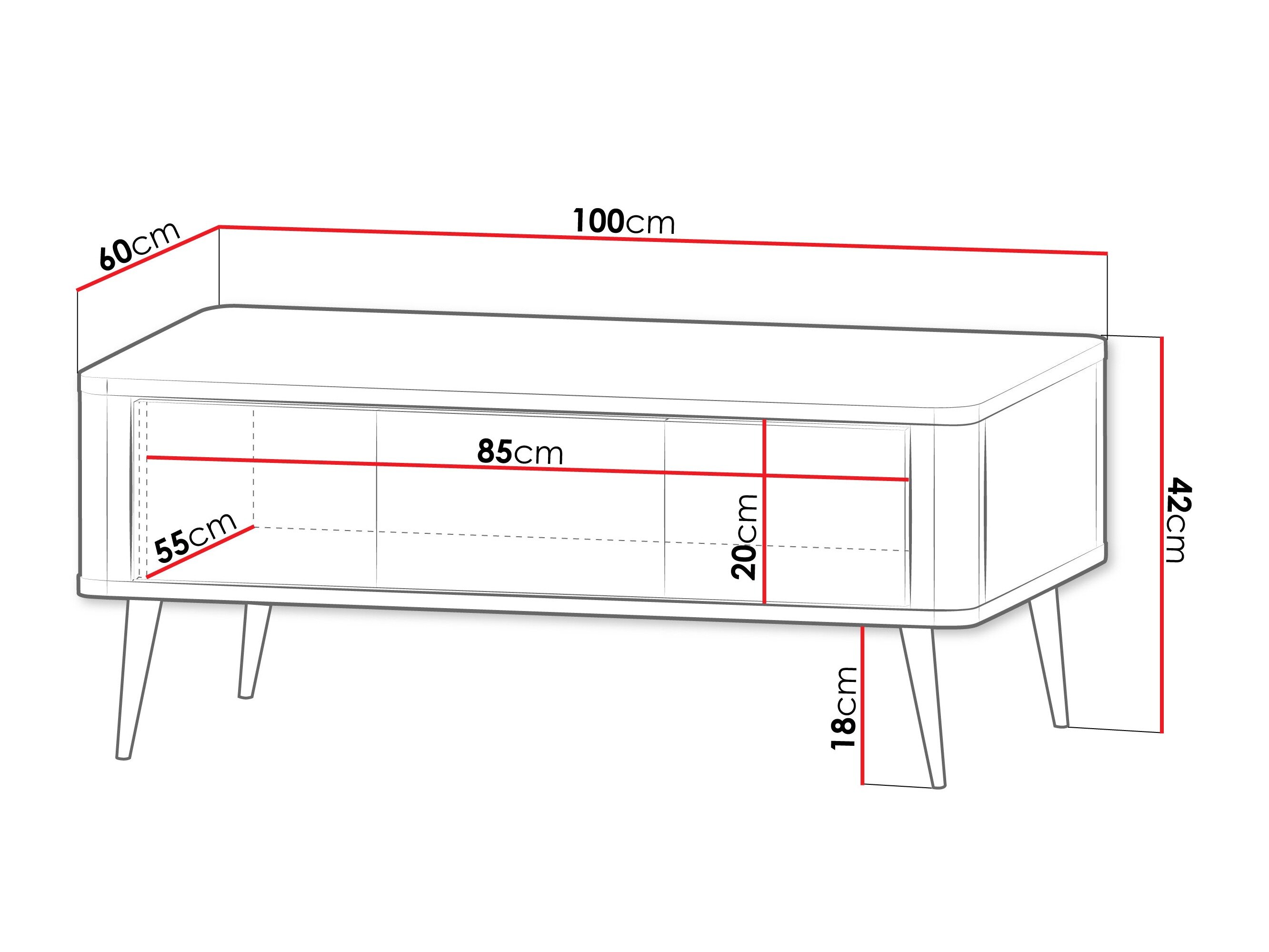Sofabord Lufela 115 (Kashmir + Grå marmor)