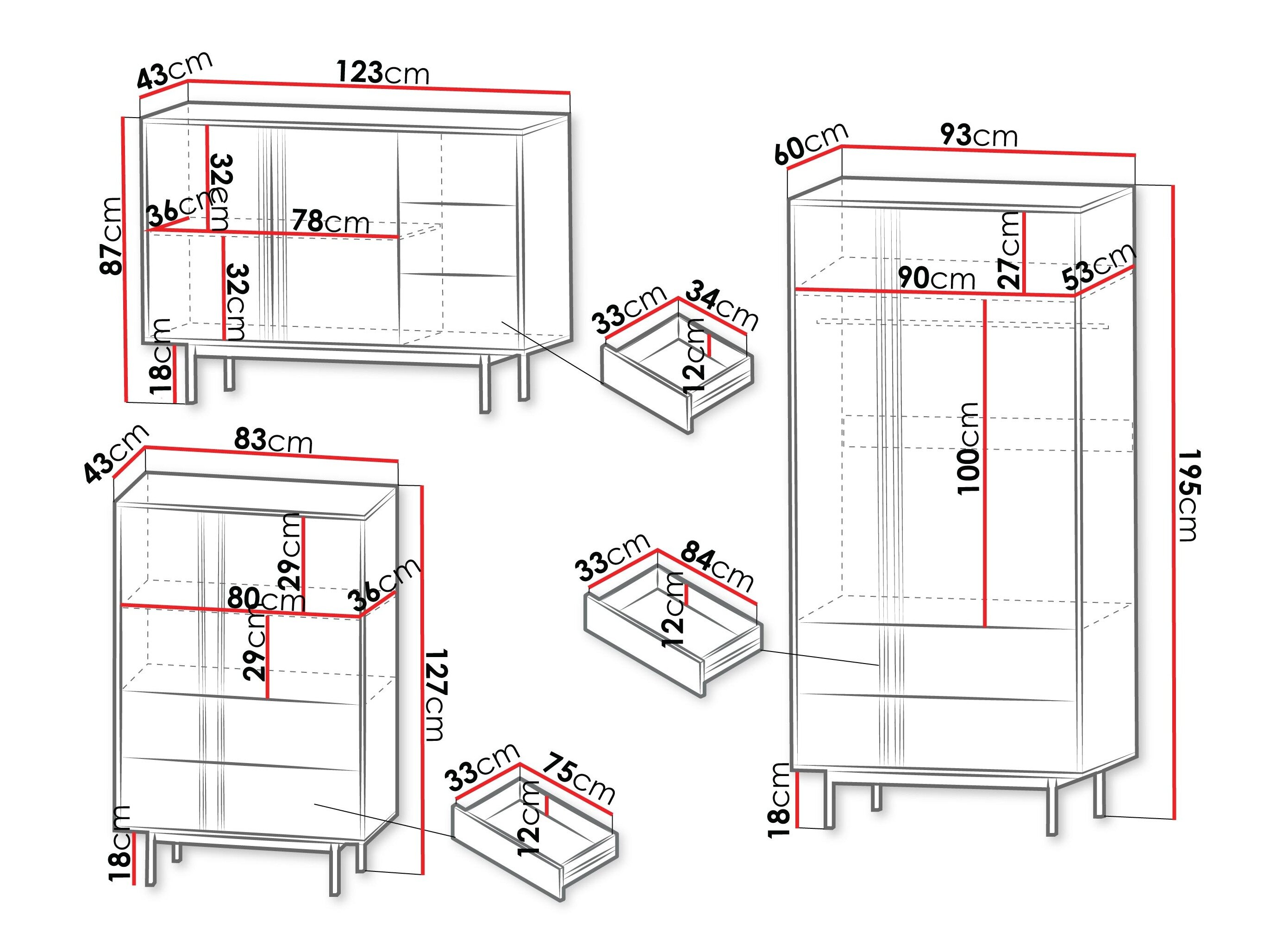 Stuemøbelsæt Levali 116 (Egetræ)