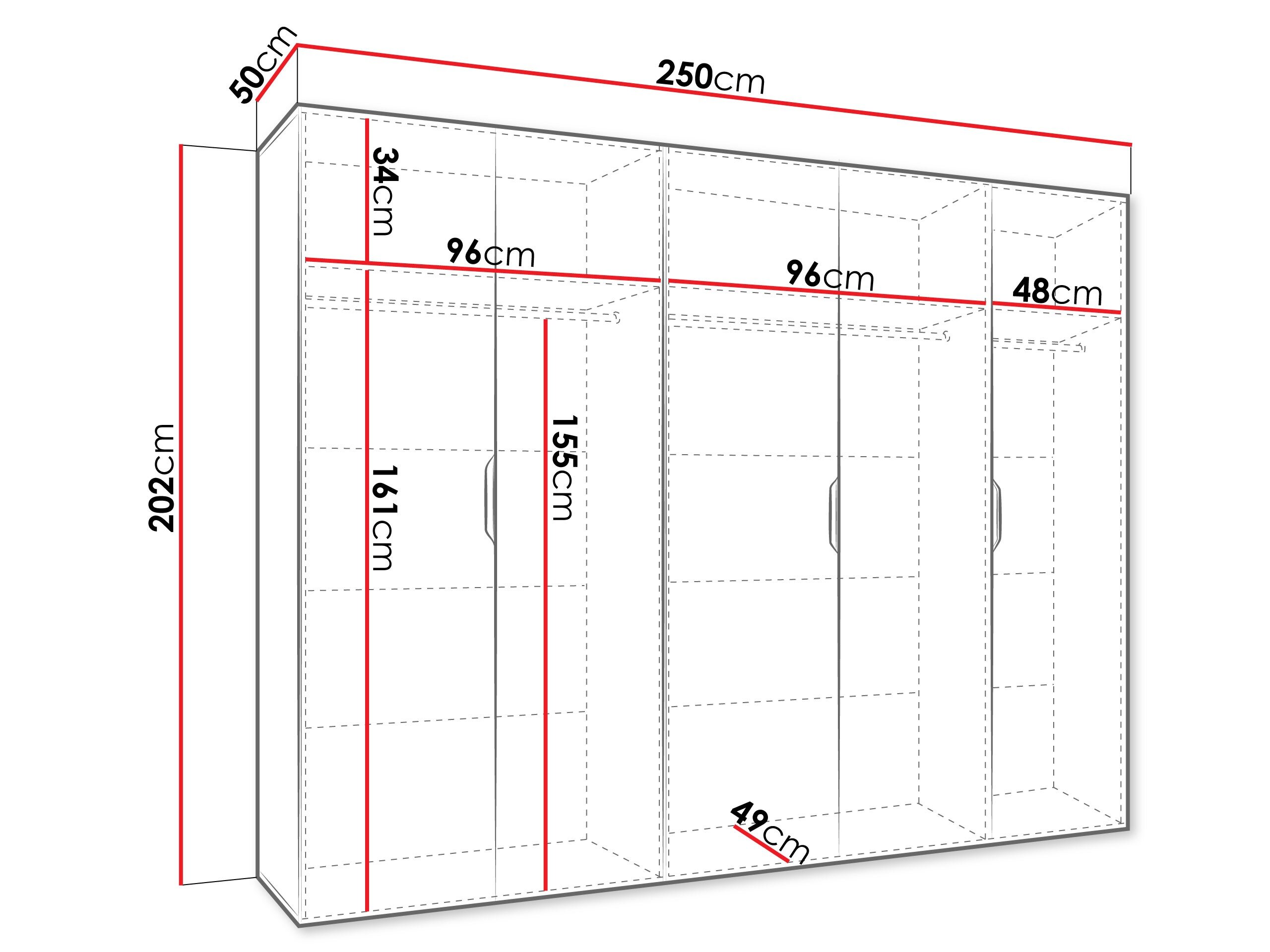 Garderobeskab Hartford 516 (Sort)