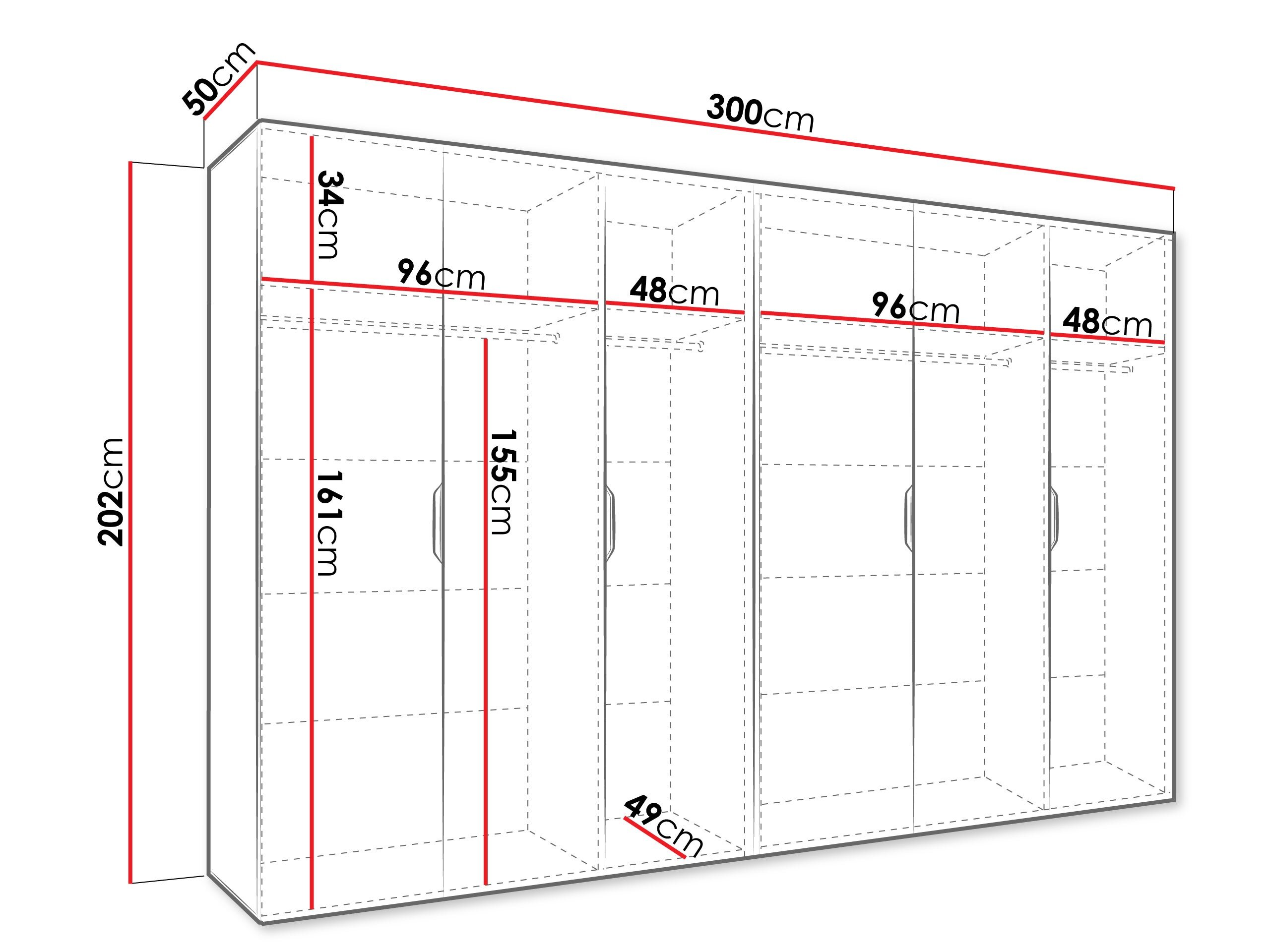 Garderobeskab Hartford 518 (Sort)