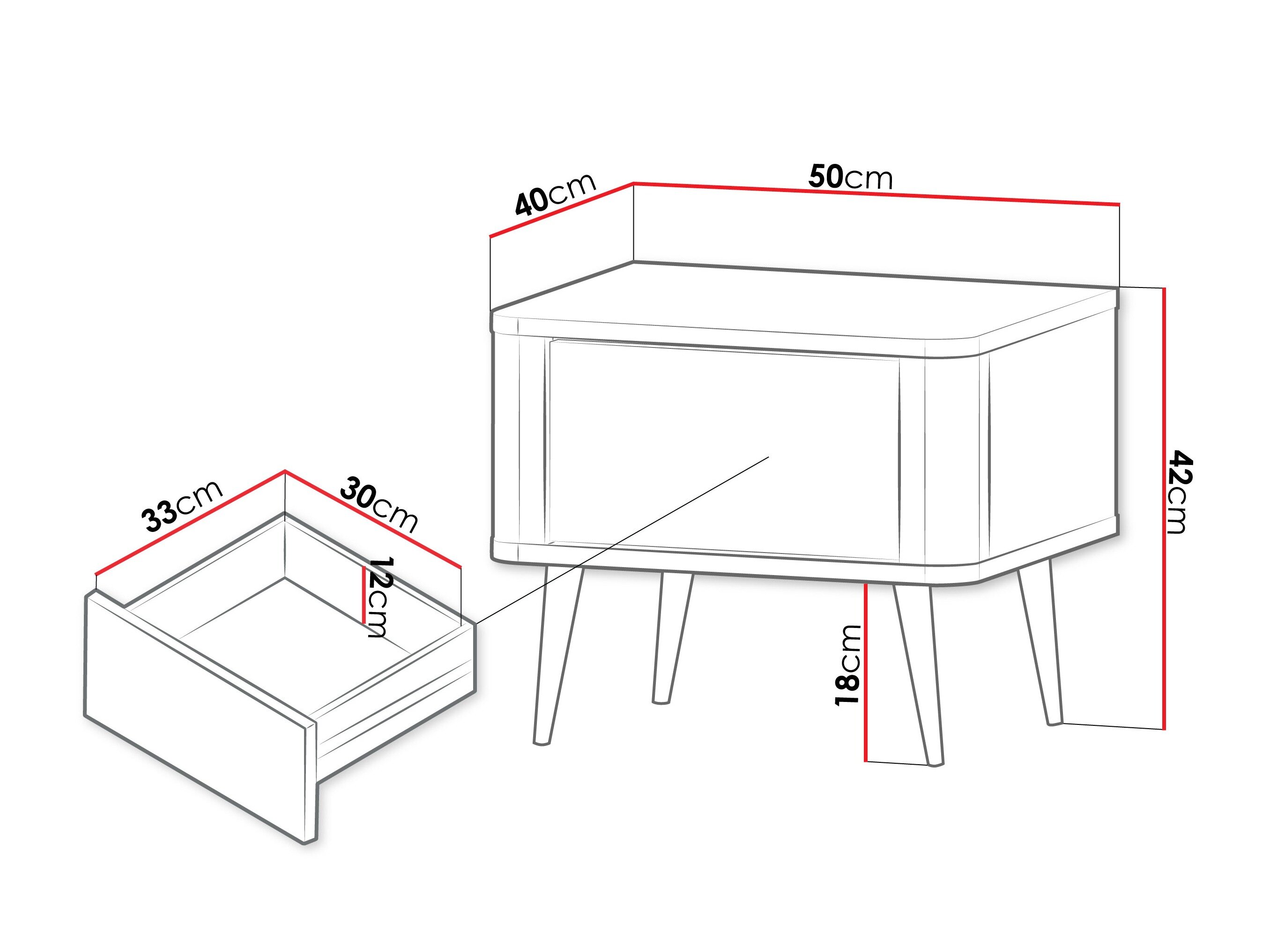 Sengebord Lufela 116 (Kashmir + Grå marmor)