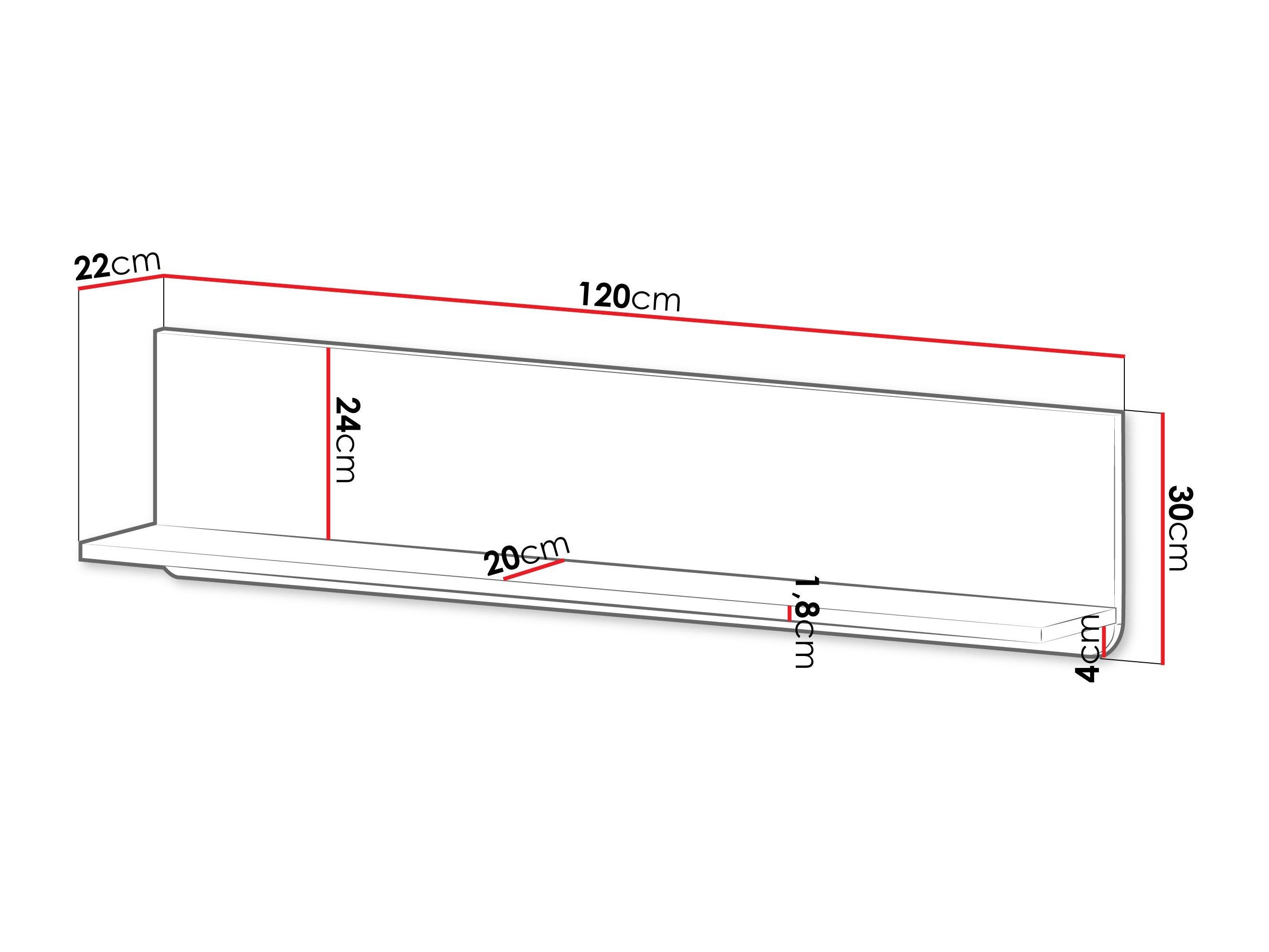 Vægreol Lufela 118 (Kashmir + Grå marmor)