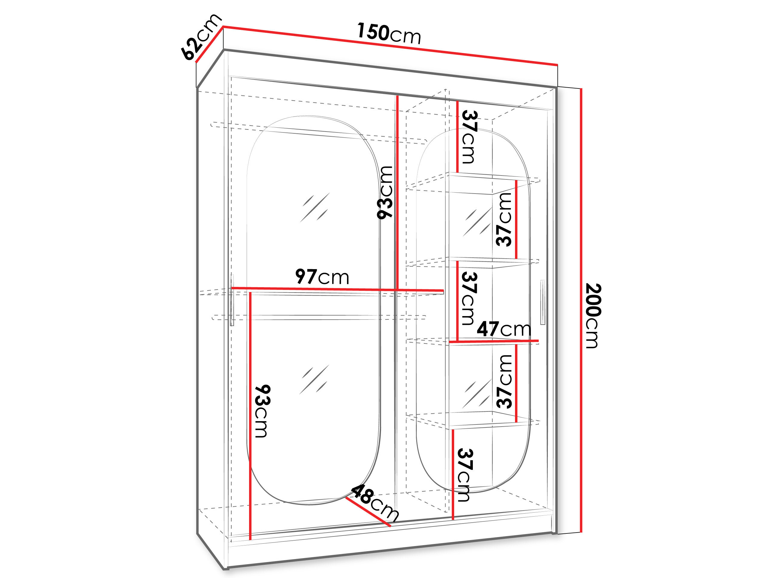 Garderobeskab Hartford 519 (Kashmir)