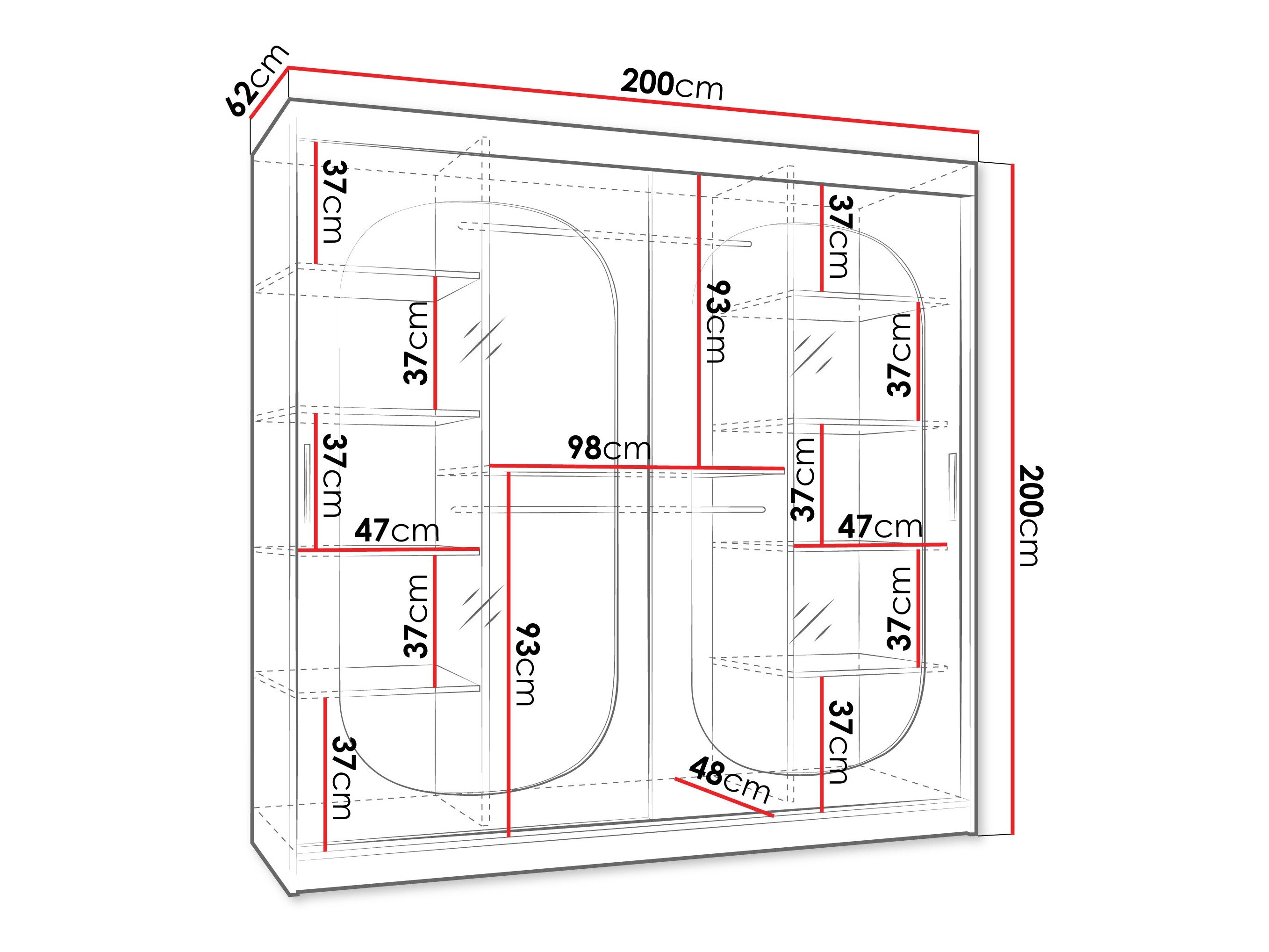 Garderobeskab Hartford 521 (Kashmir)