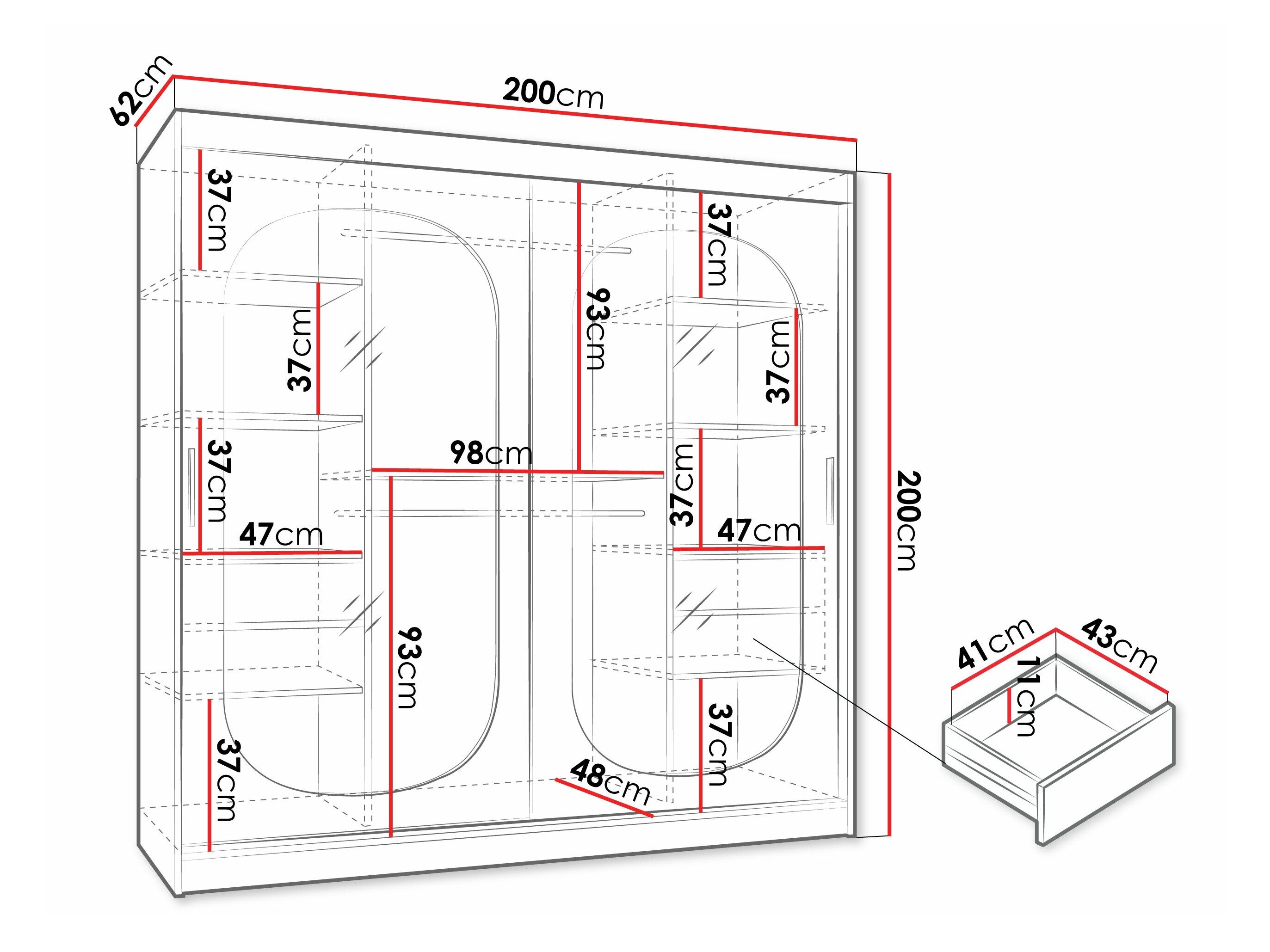 Garderobeskab Hartford 521 (Sort)
